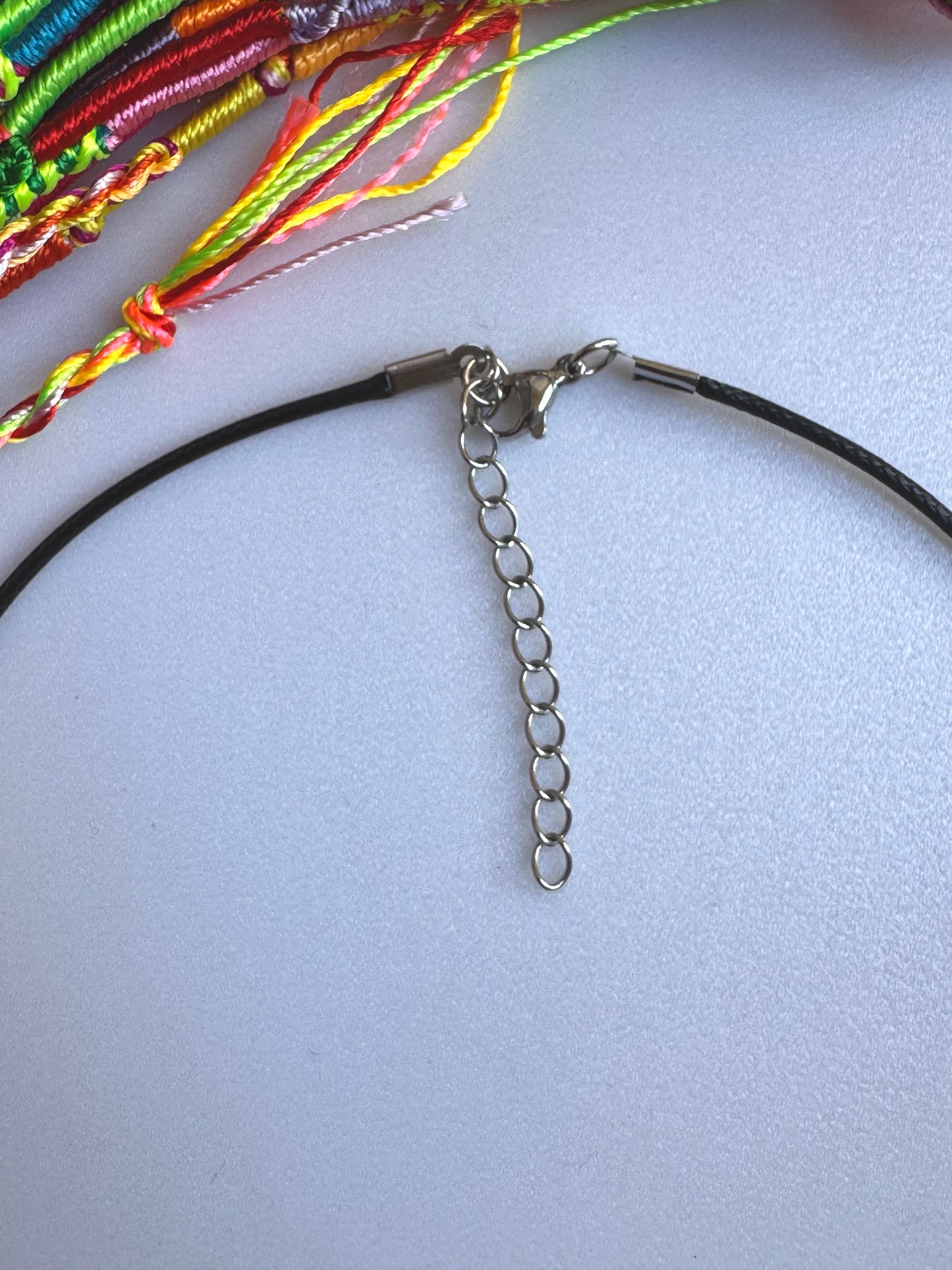 Black Tubular Rubber Necklace
