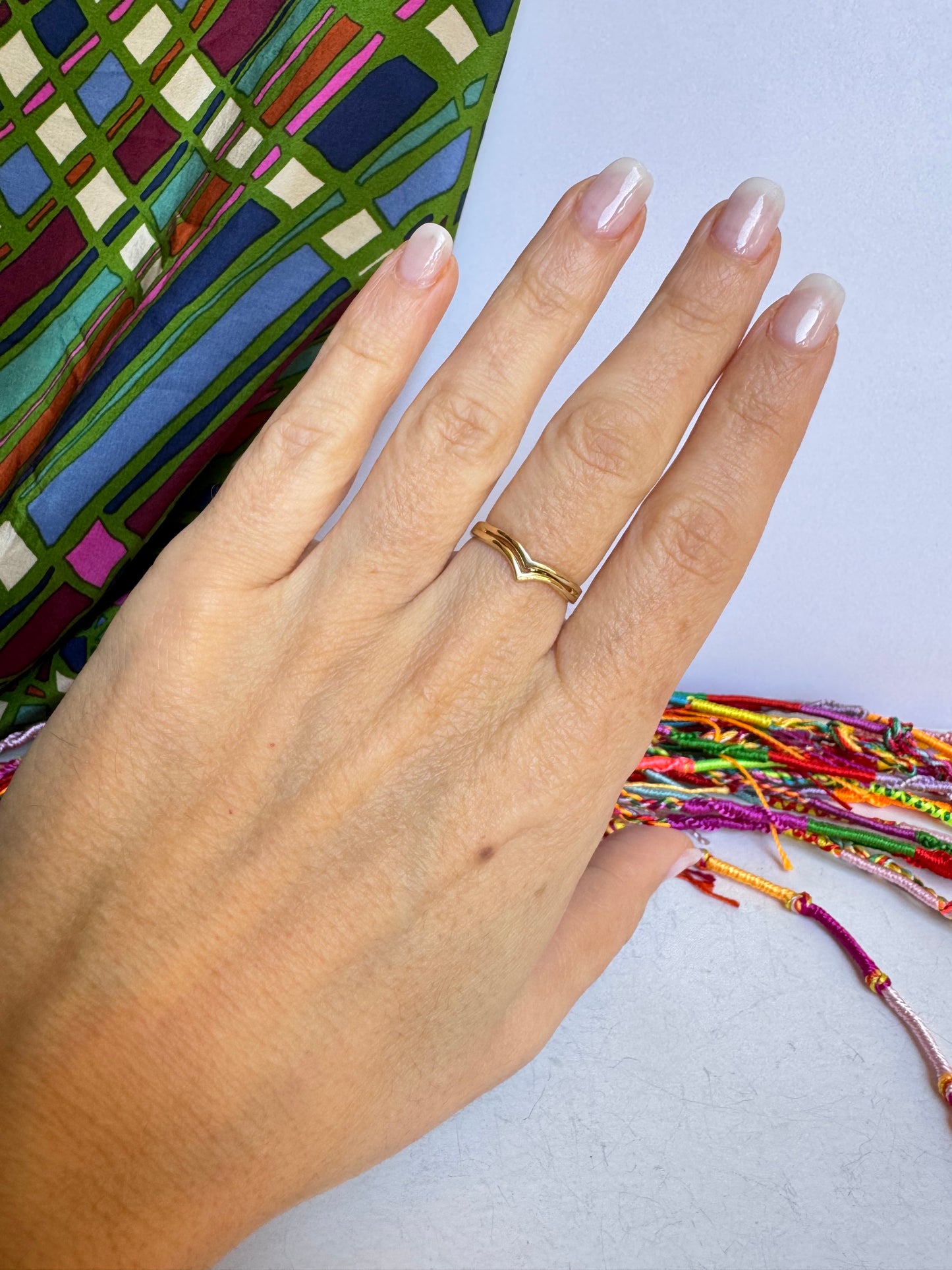 Anello boho dorato v