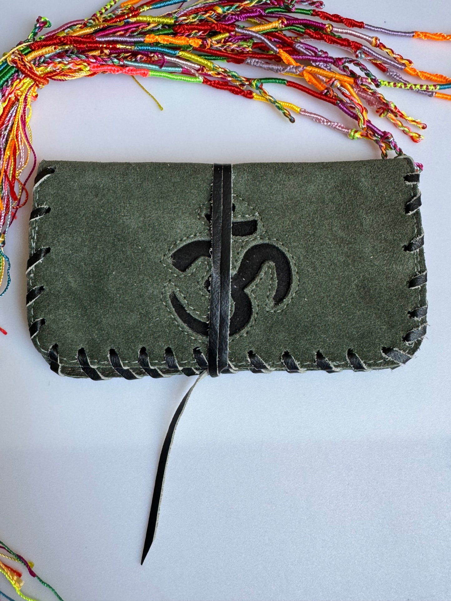 Porta tabacco in pelle 16x9 cm