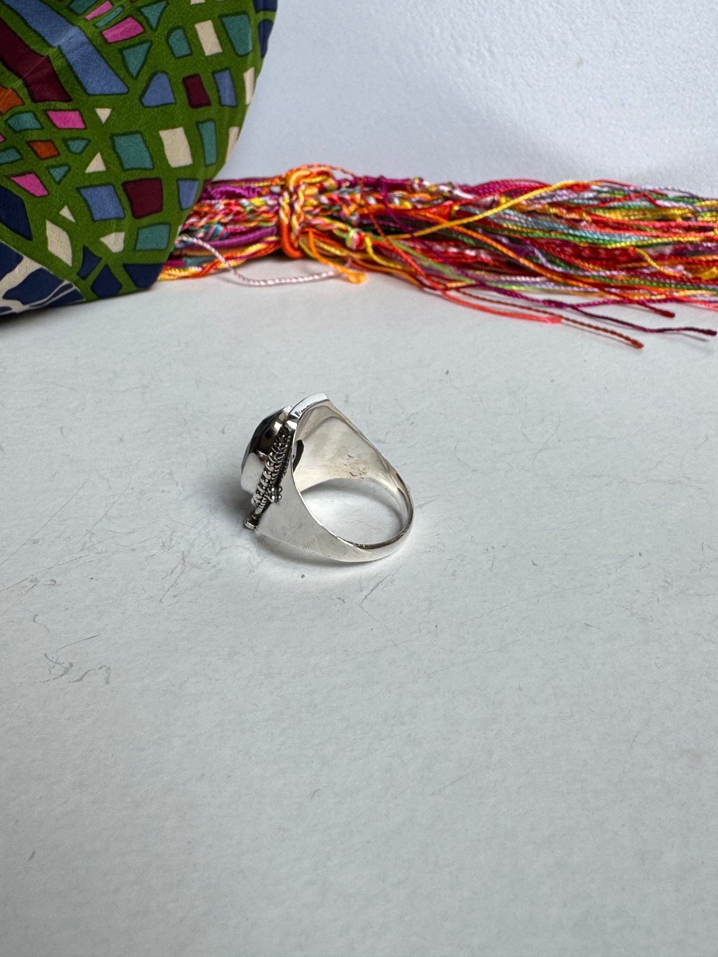 Anello argento 925 acquamarina misura 19/20 - 22K