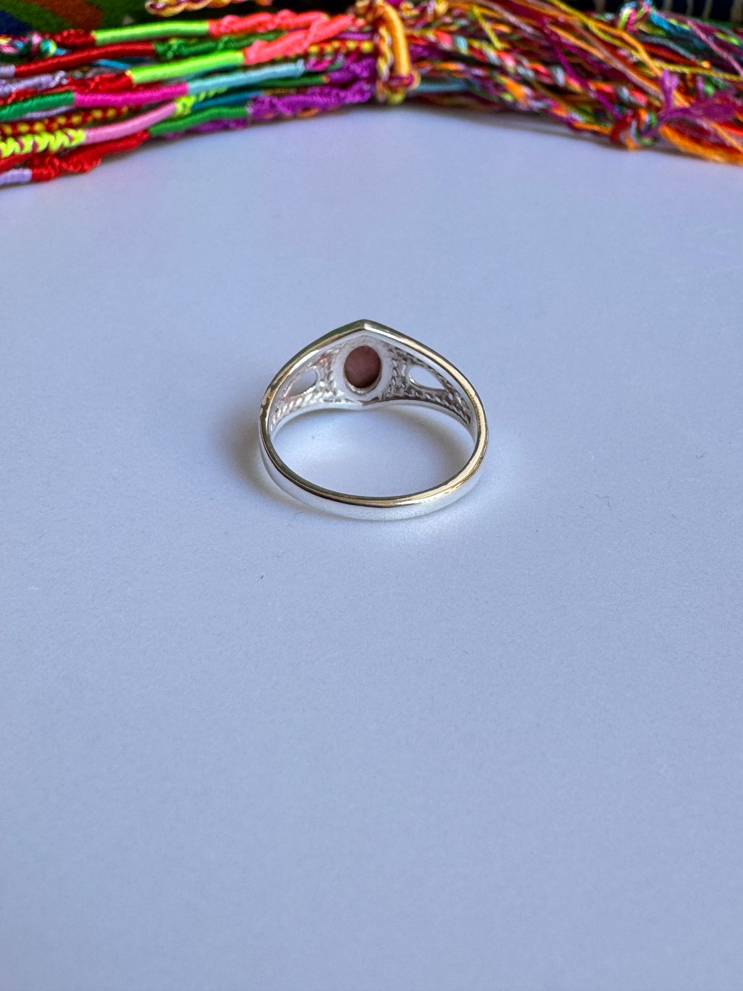 925 Silber Turmalin Ring Größe 20- TA8