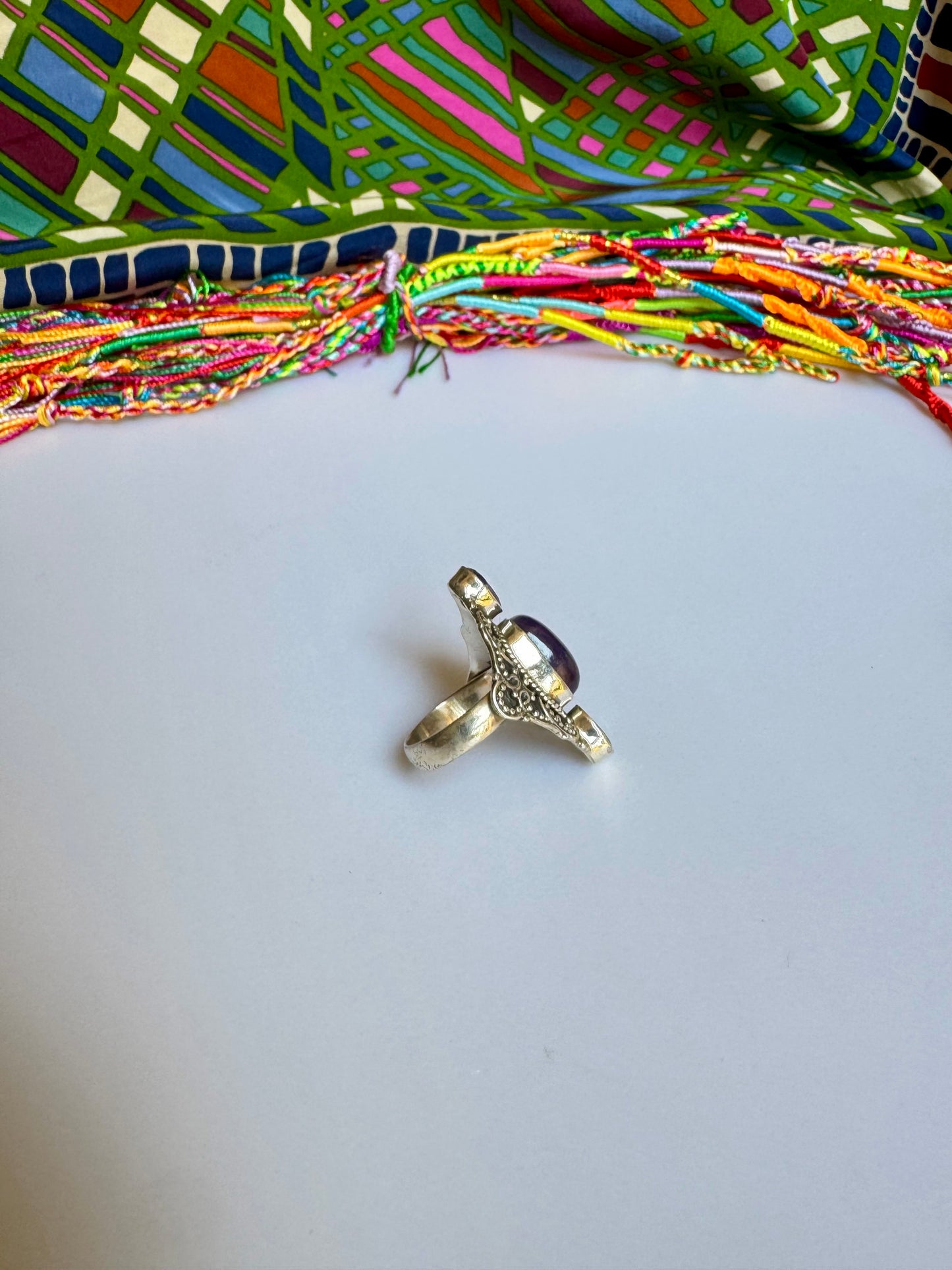 925 silver amethyst ring size 17 - G68