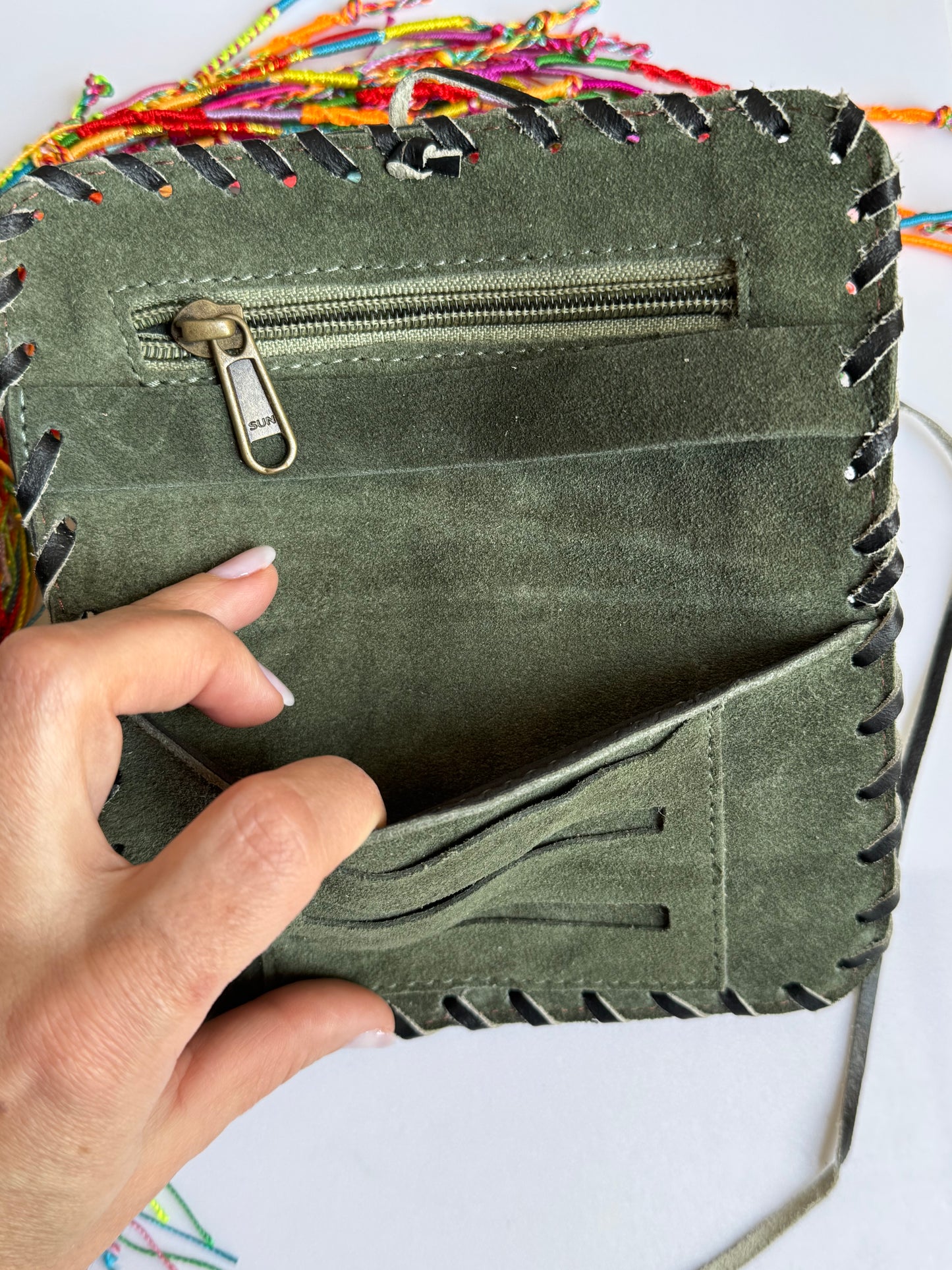 Porta tabacco in pelle 16x9 cm
