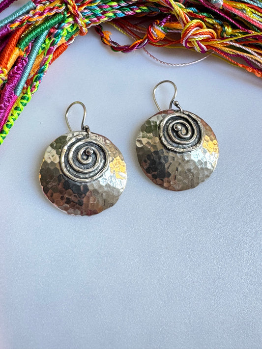 Silver Boho Drop Earrings