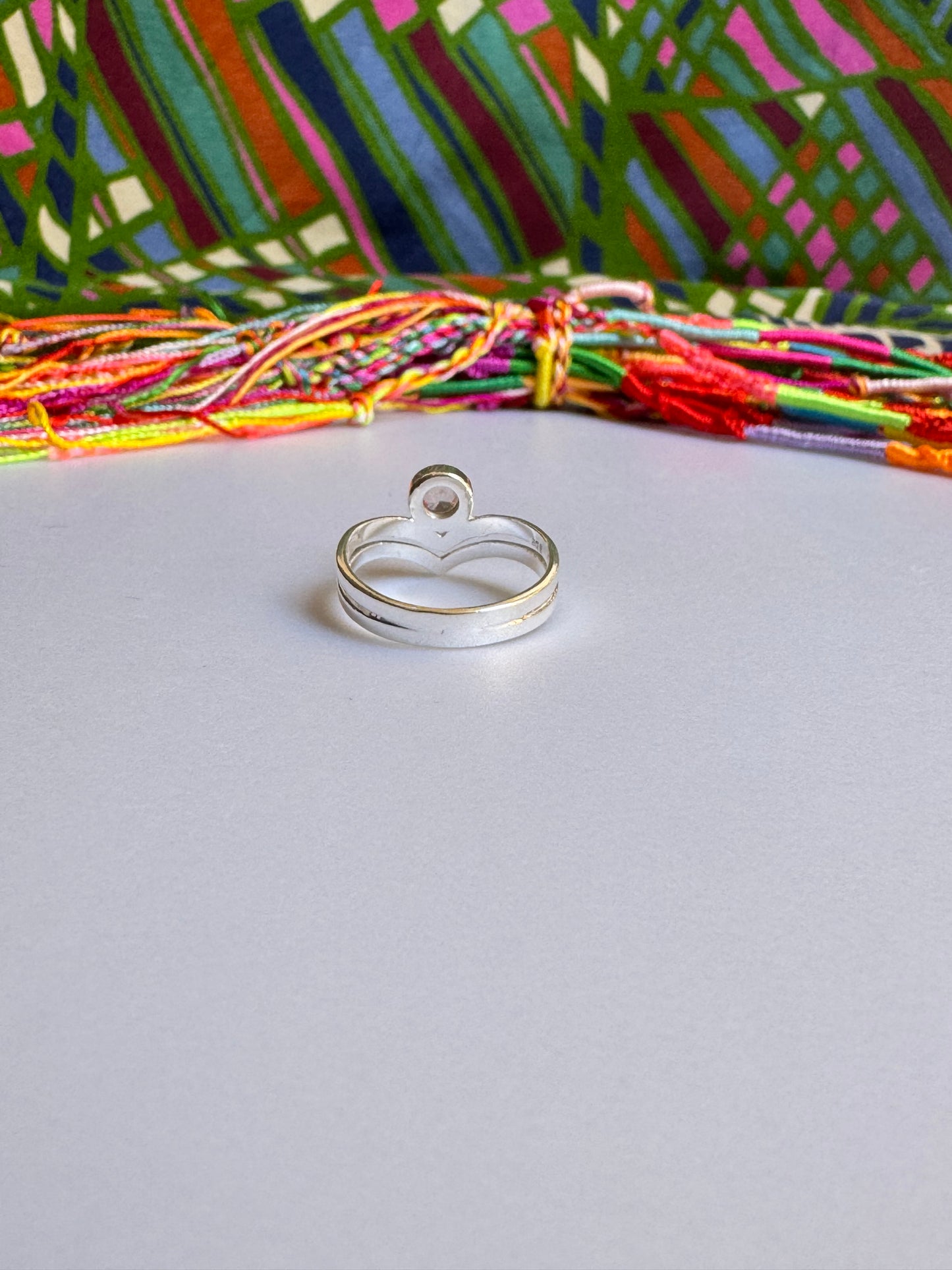 925 Silber Zirkon Ring Größe 16/17 X59