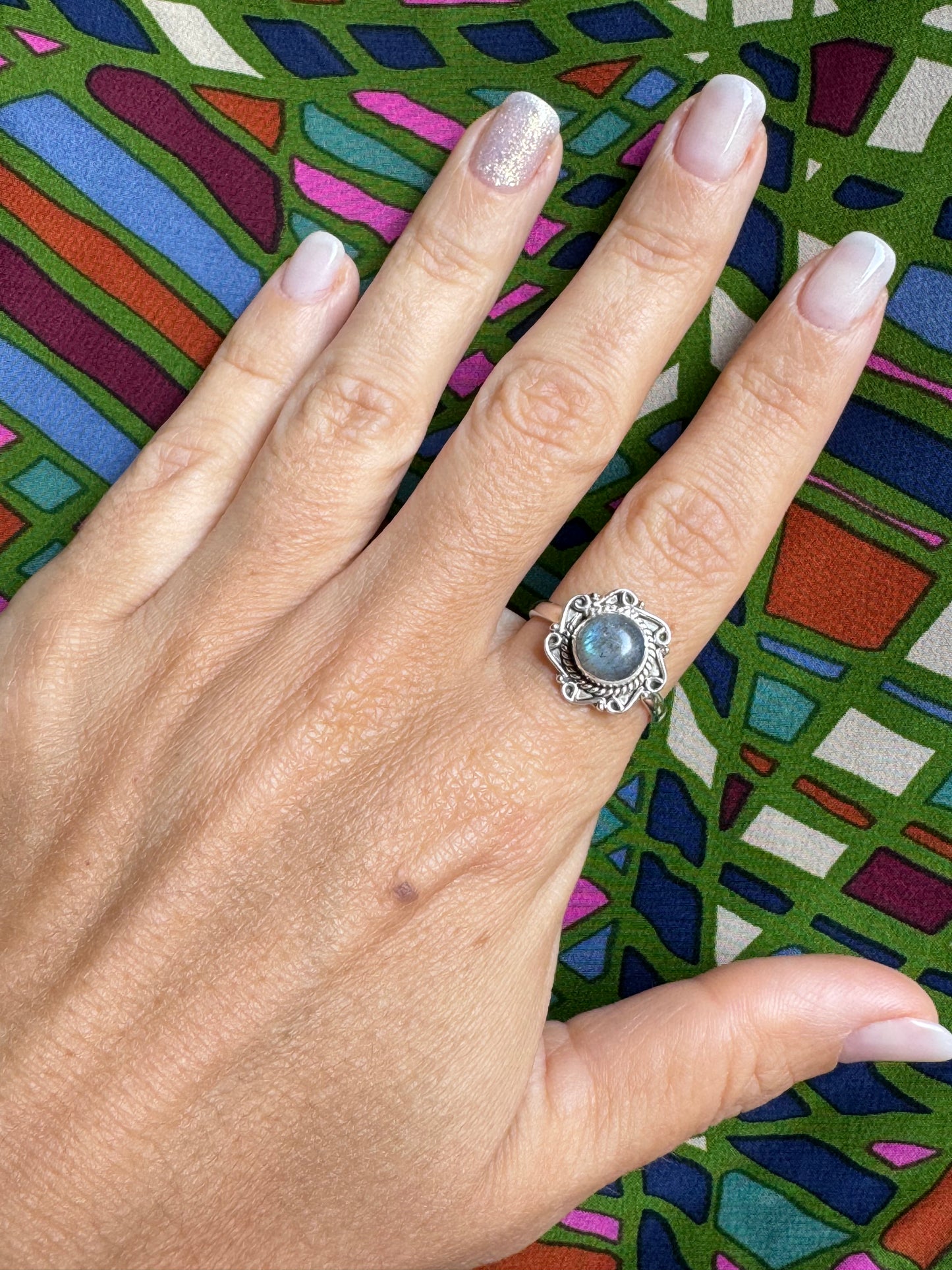 Labradorite Silver Ring Z5