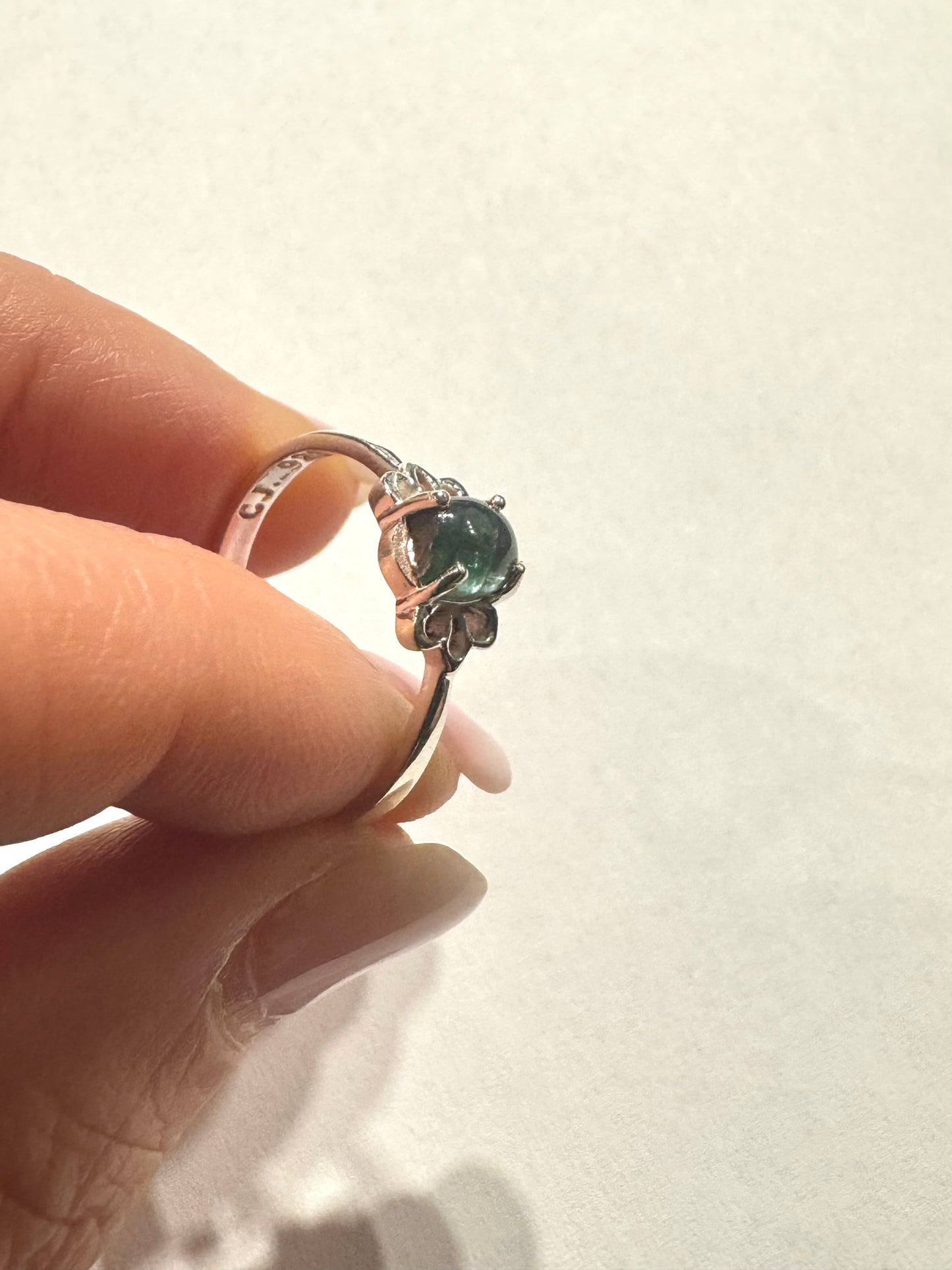 925er Silber Turmalin Ringgröße - TA4