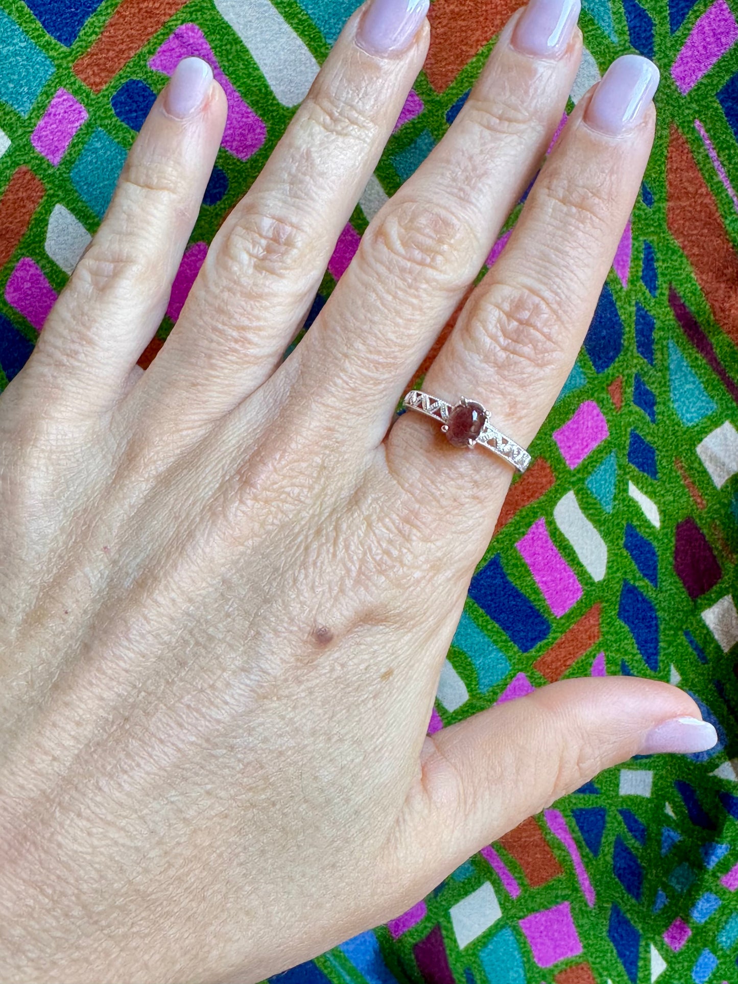 925 Silber Turmalin Ring Größe 17 - TA13