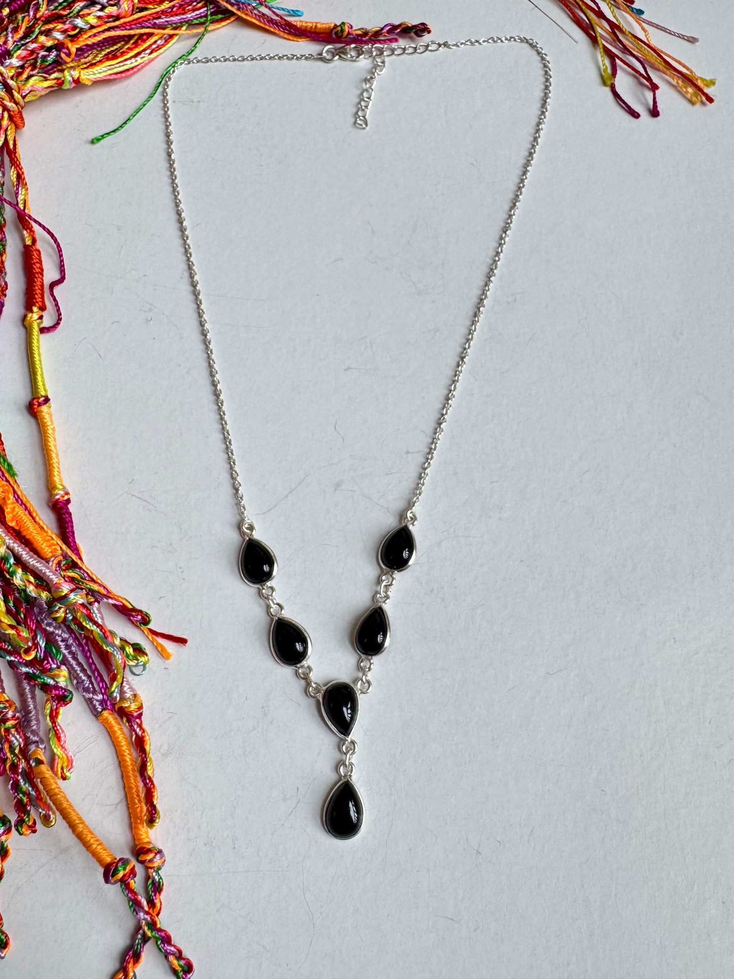 Collana argento 925 onice nero