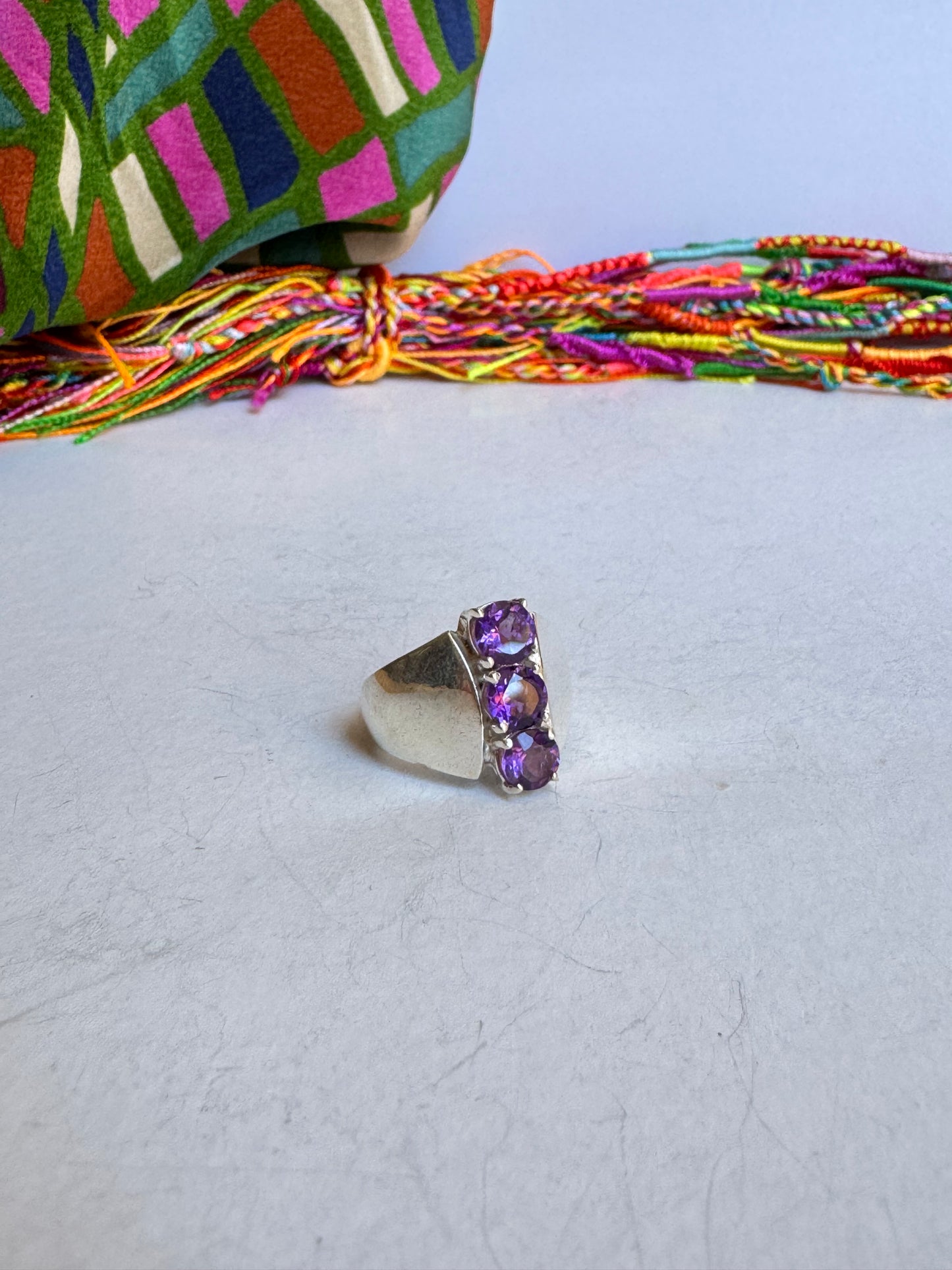 Anello argento 925 ametista misura 16/17 - 24A