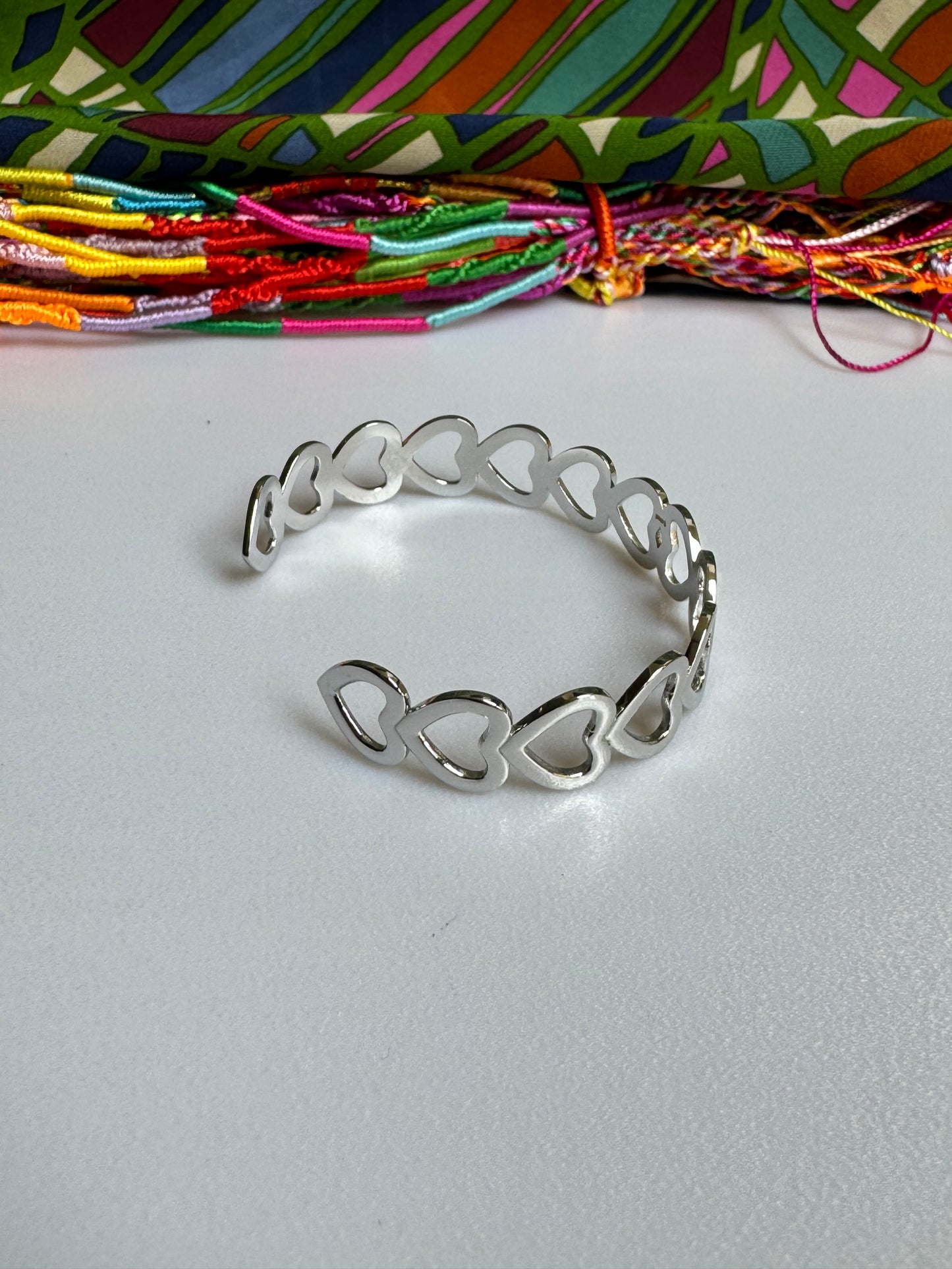 Steel bracelet hearts