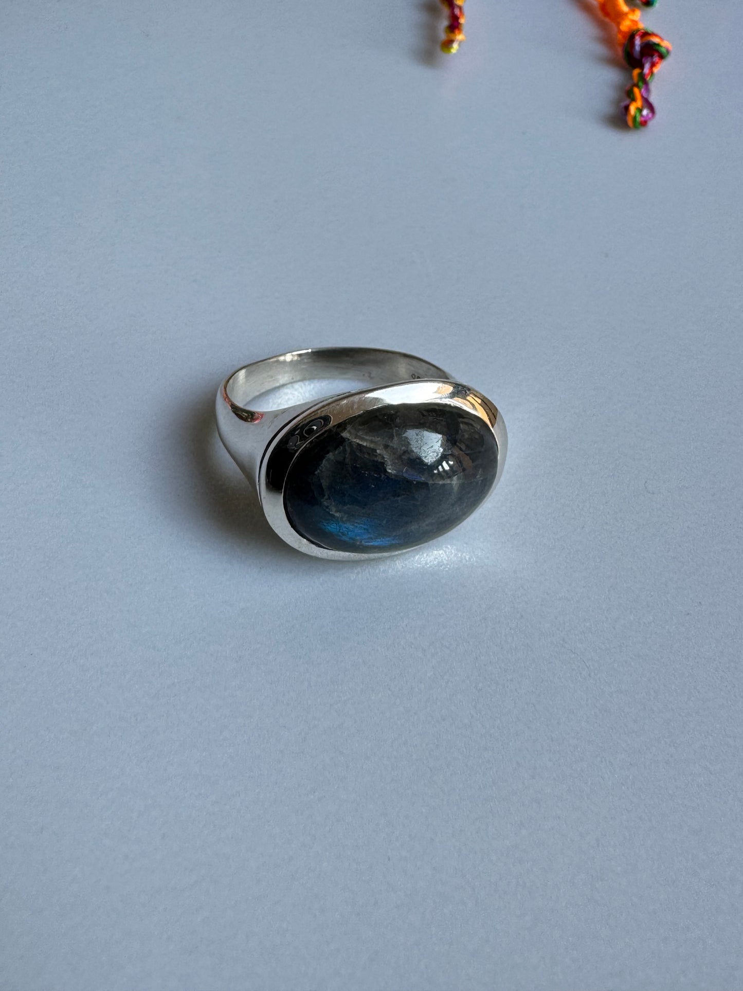 Anello argento labradorite E60