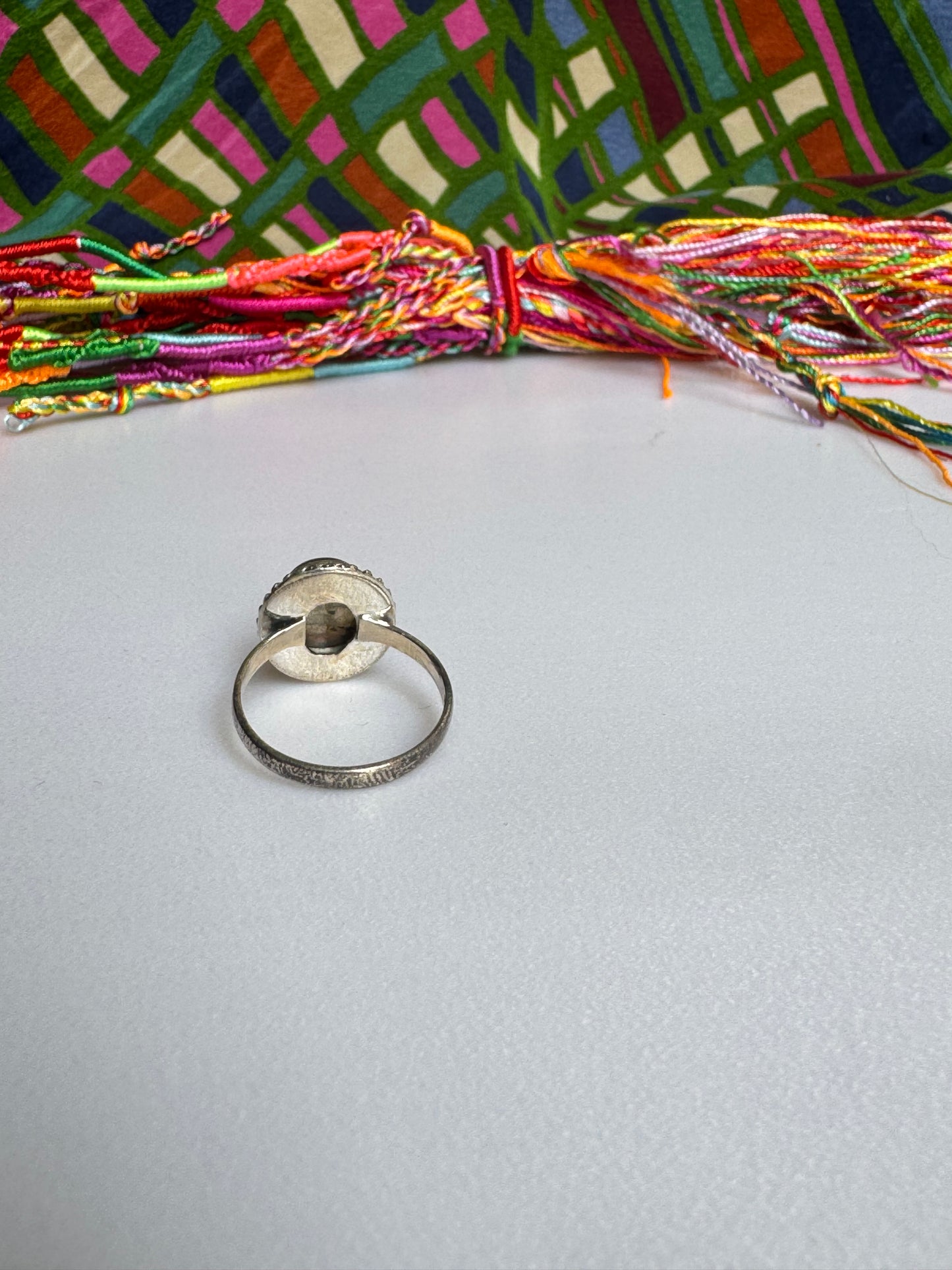 Labradoritring aus 925er Sterlingsilber, Größe 19/20 - 9LA