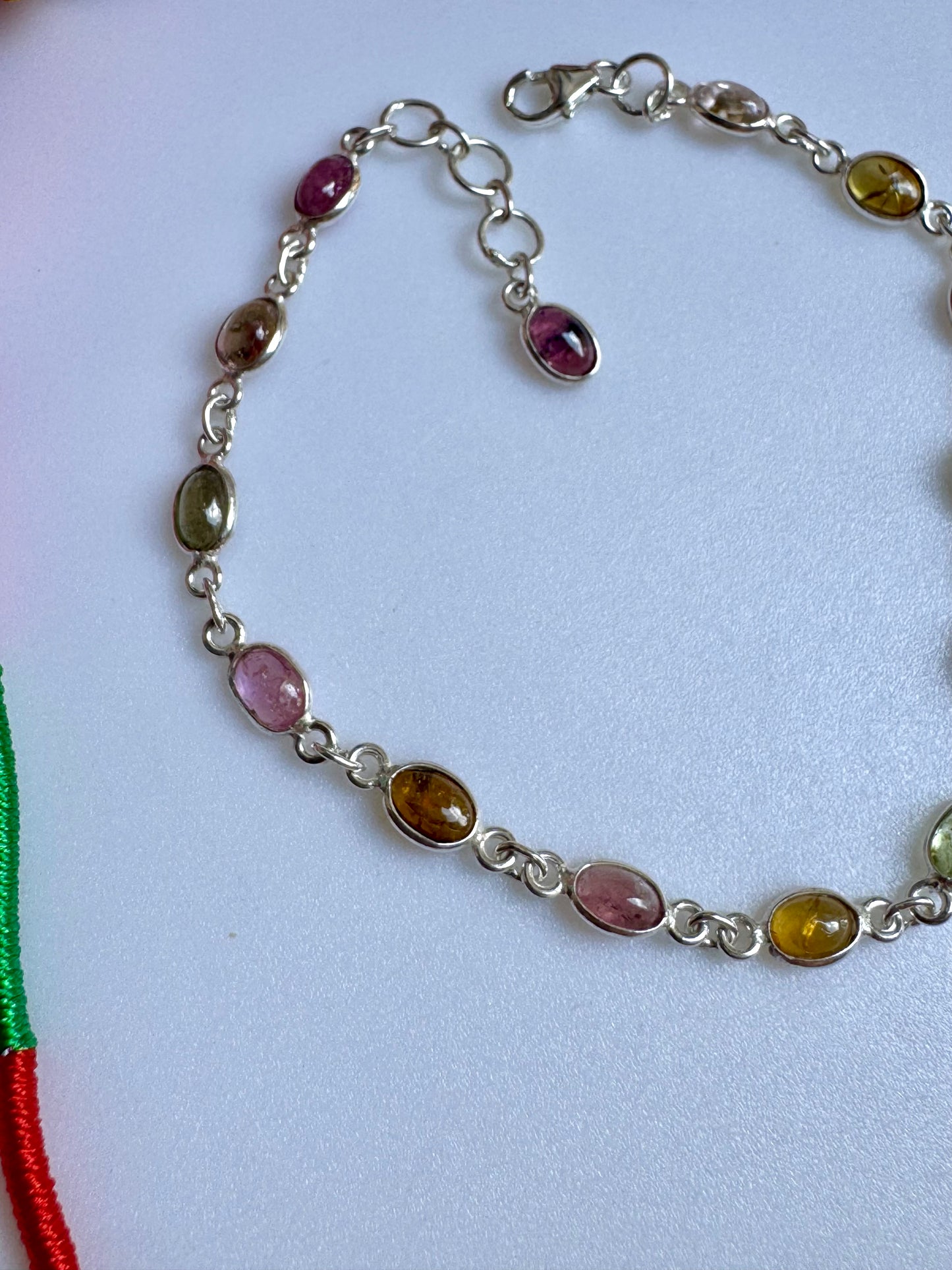 925 Silber Turmalin Armband B49