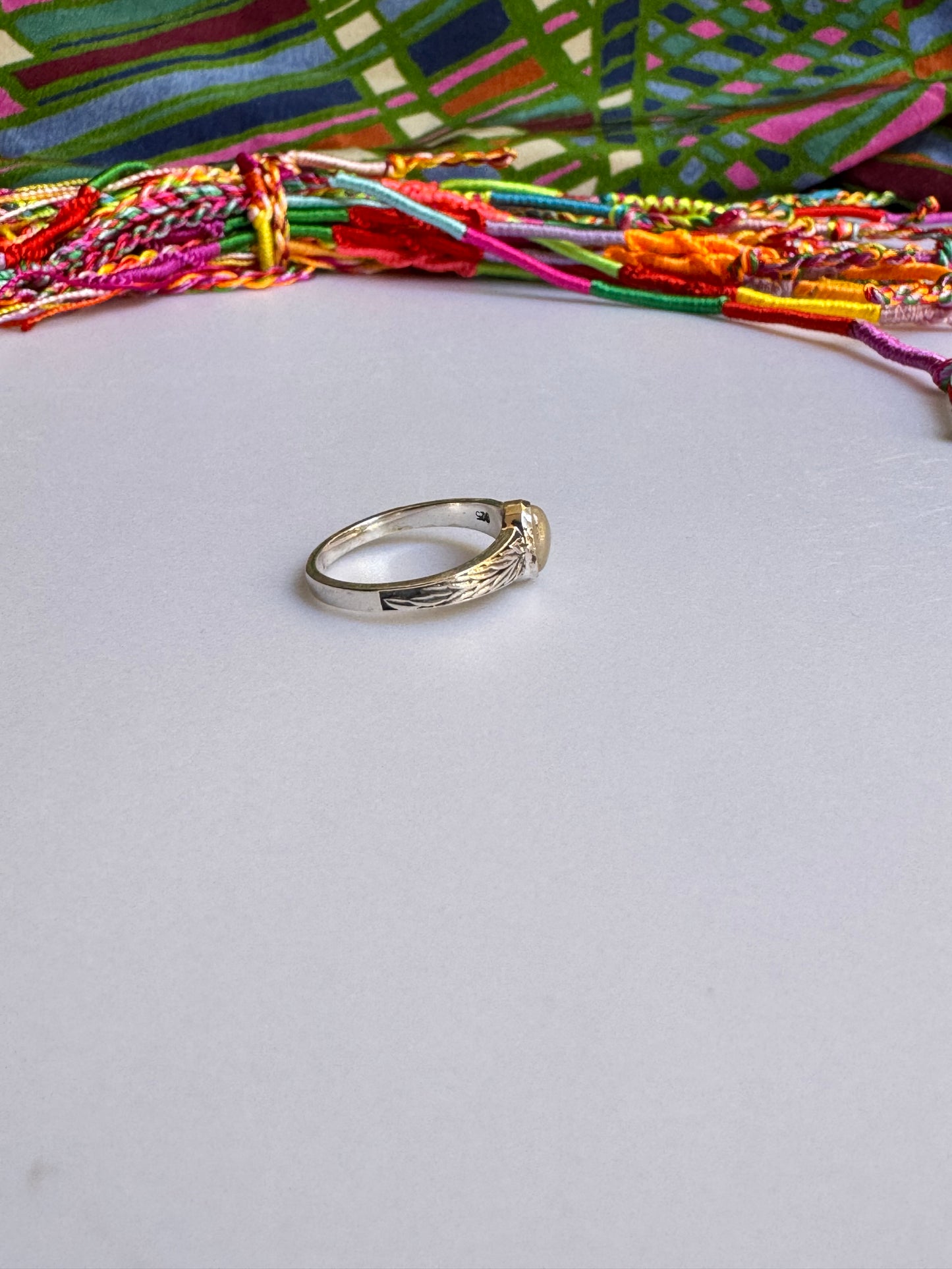 925 Silber Turmalin Ring Größe 11 - TA30