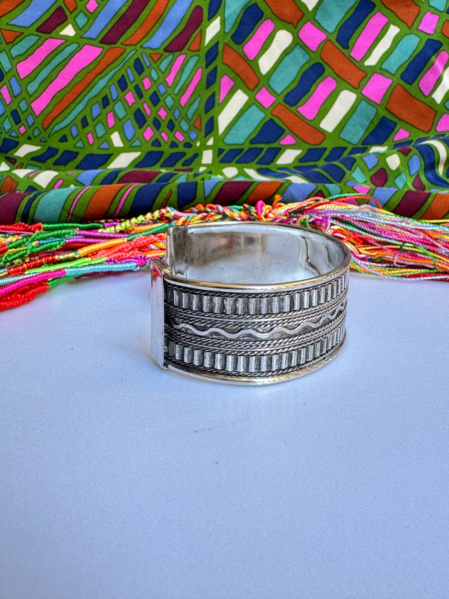 Silver bangle bracelet