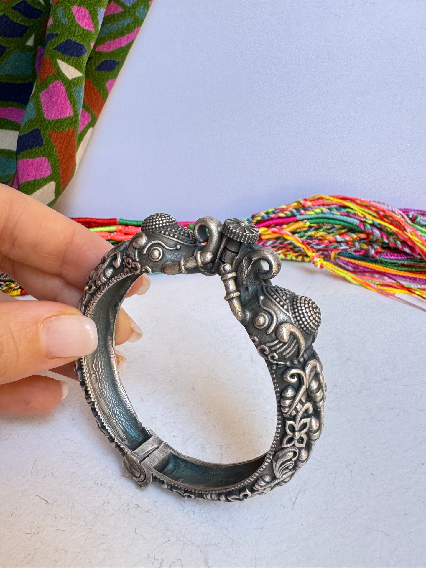 Bracciale bangle argentato