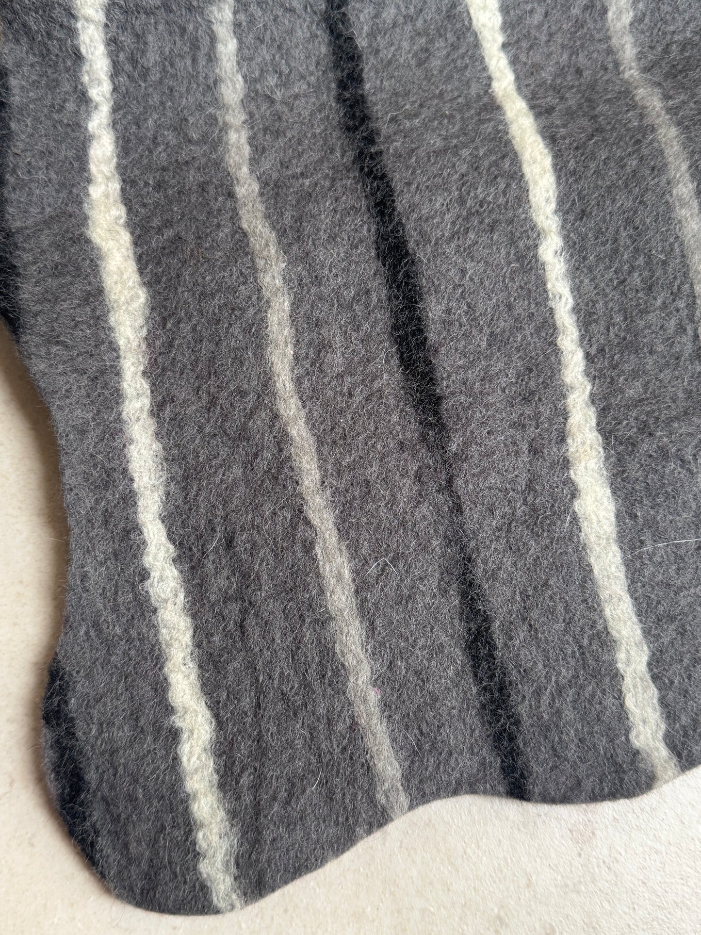 Sciarpa India lana cotta grigio