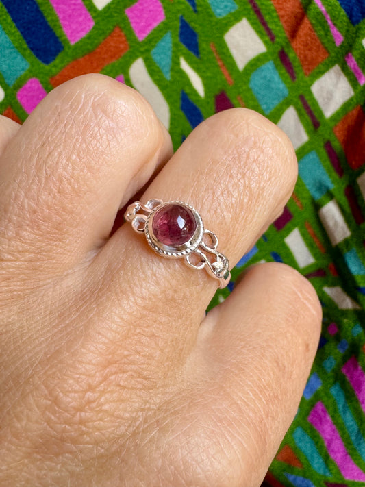 925 silver tourmaline ring size 17 - TA40
