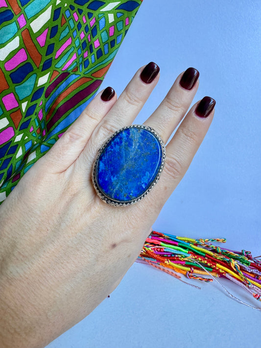 Anello antico pietra dura lapislazzuli vintage