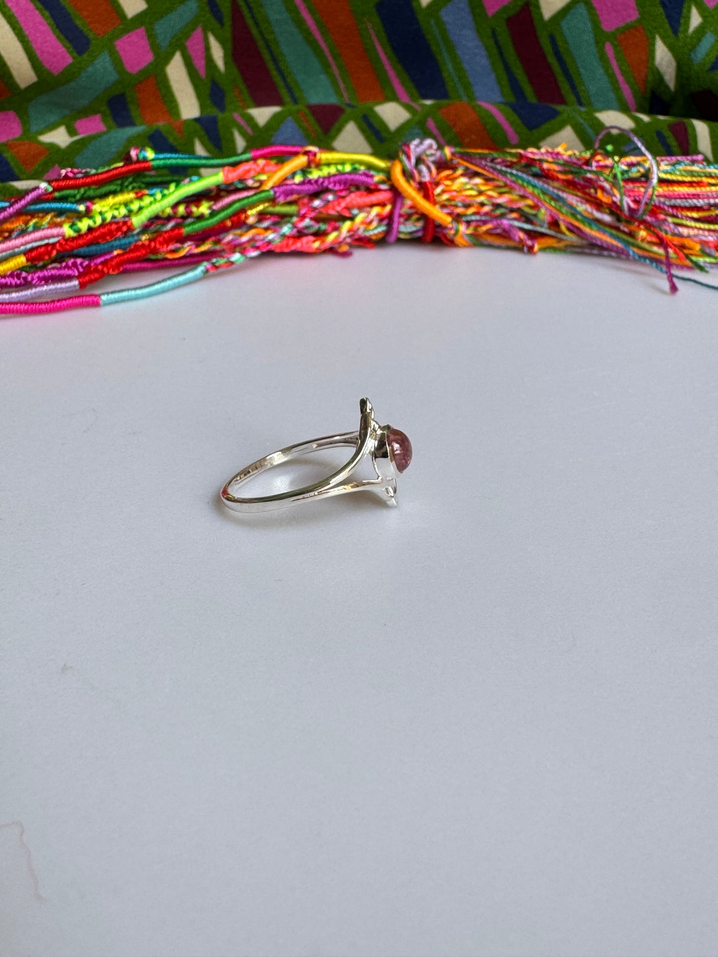 925 silver tourmaline ring size 21 - TA54