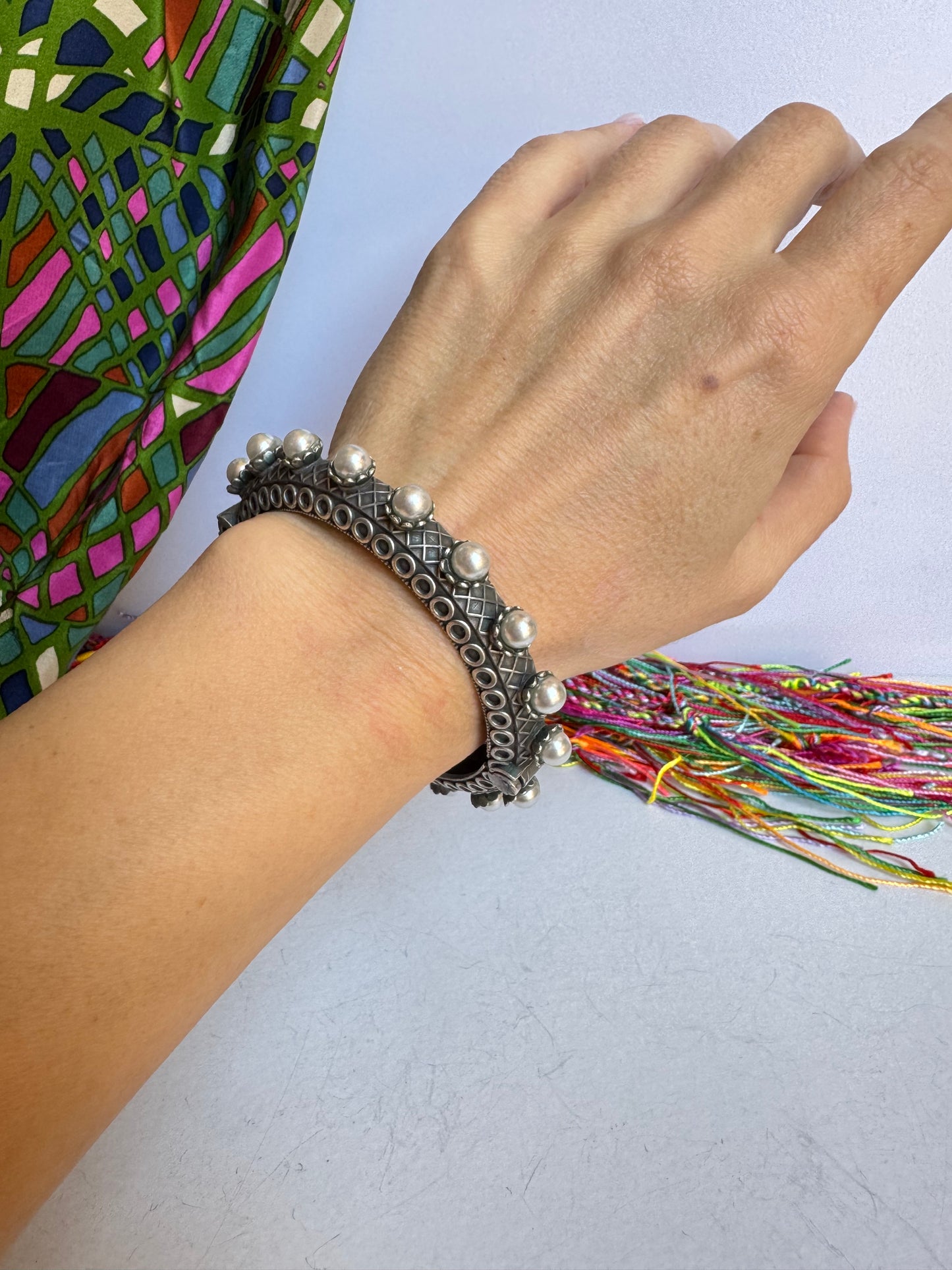 Bracciale bangle argentato