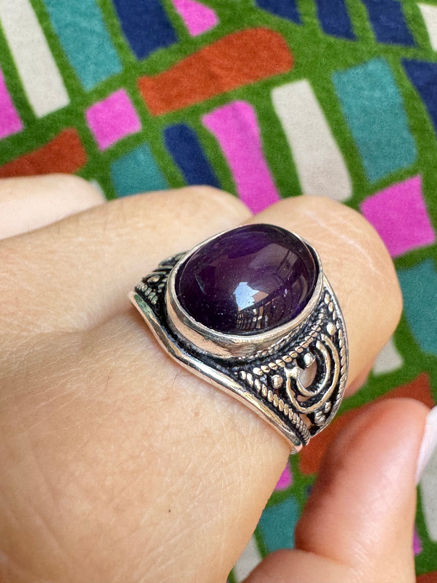 Amethyst Silver Ring T83