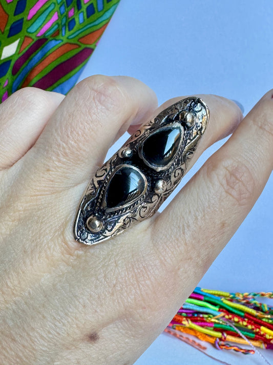 Anello antico pietra agata vintage