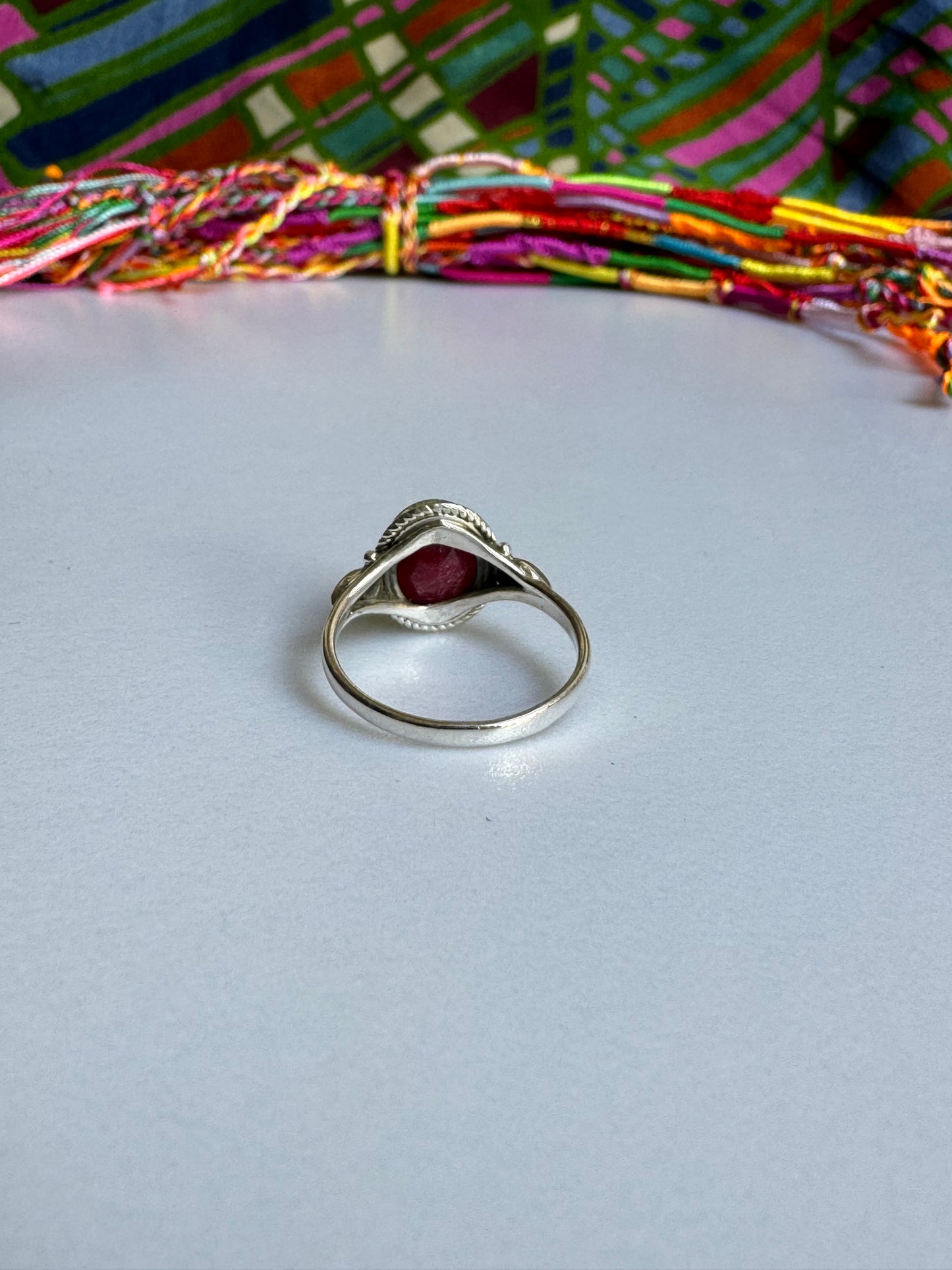 Ring silver925 ruby ​​root E89