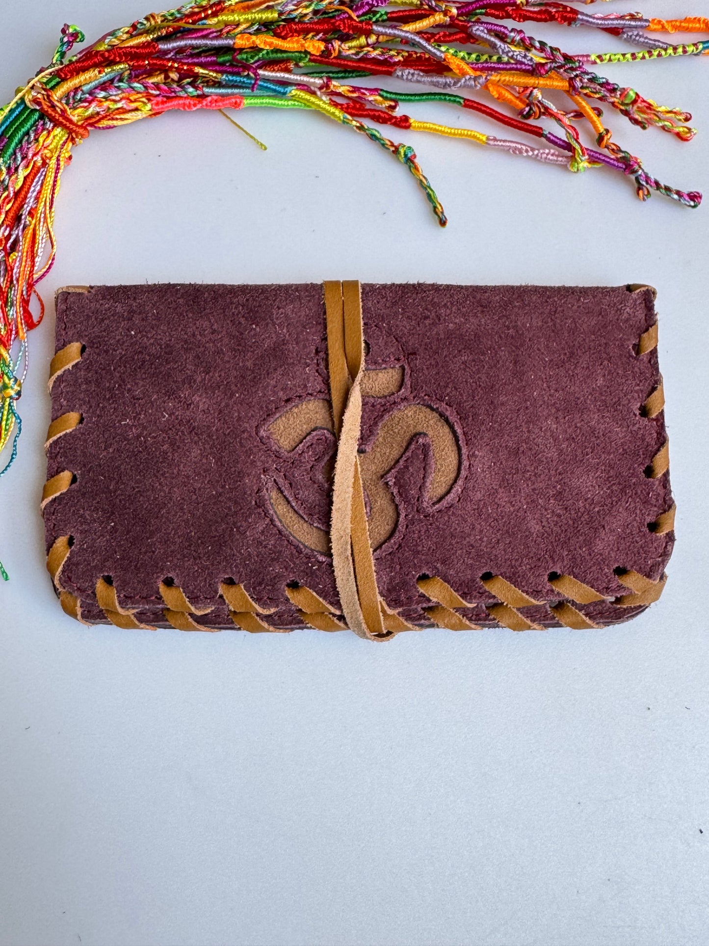Porta tabacco in pelle 16x9 cm