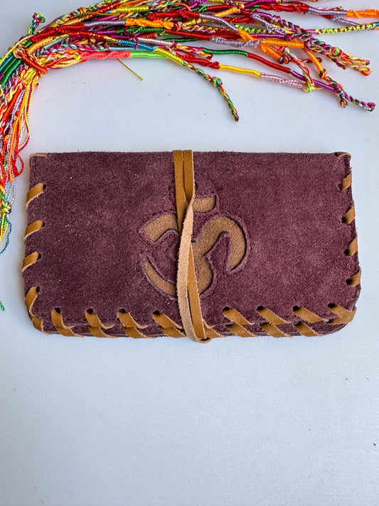 Leather tobacco pouch 16x9 cm