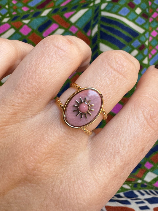 Rose gold steel ring