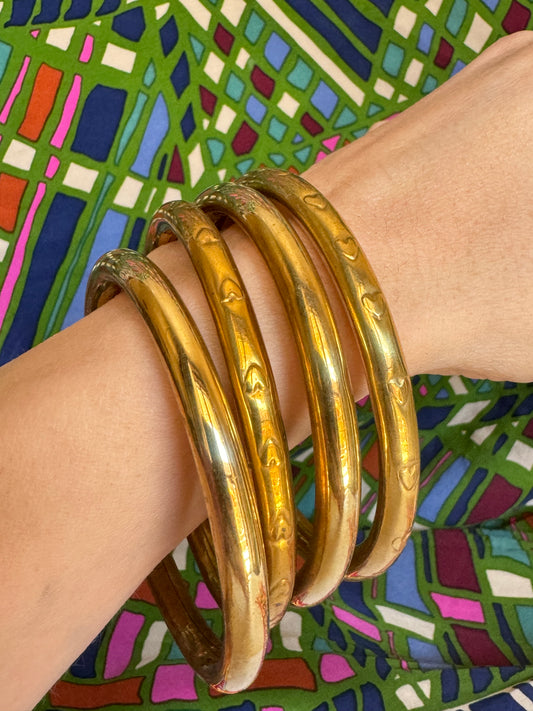 4 piece golden bangle bracelet