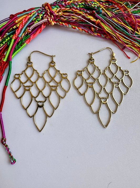 Goldene Boho-Ohrringe