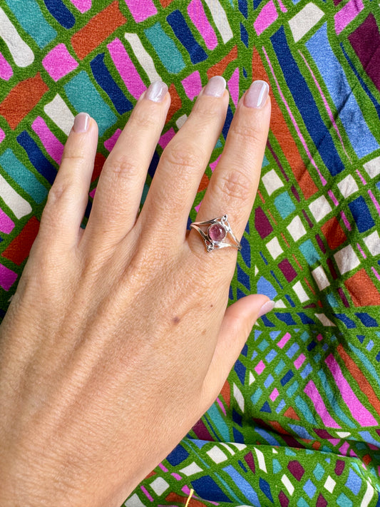 Anello argento 925 tormalina misura 21 - TA54