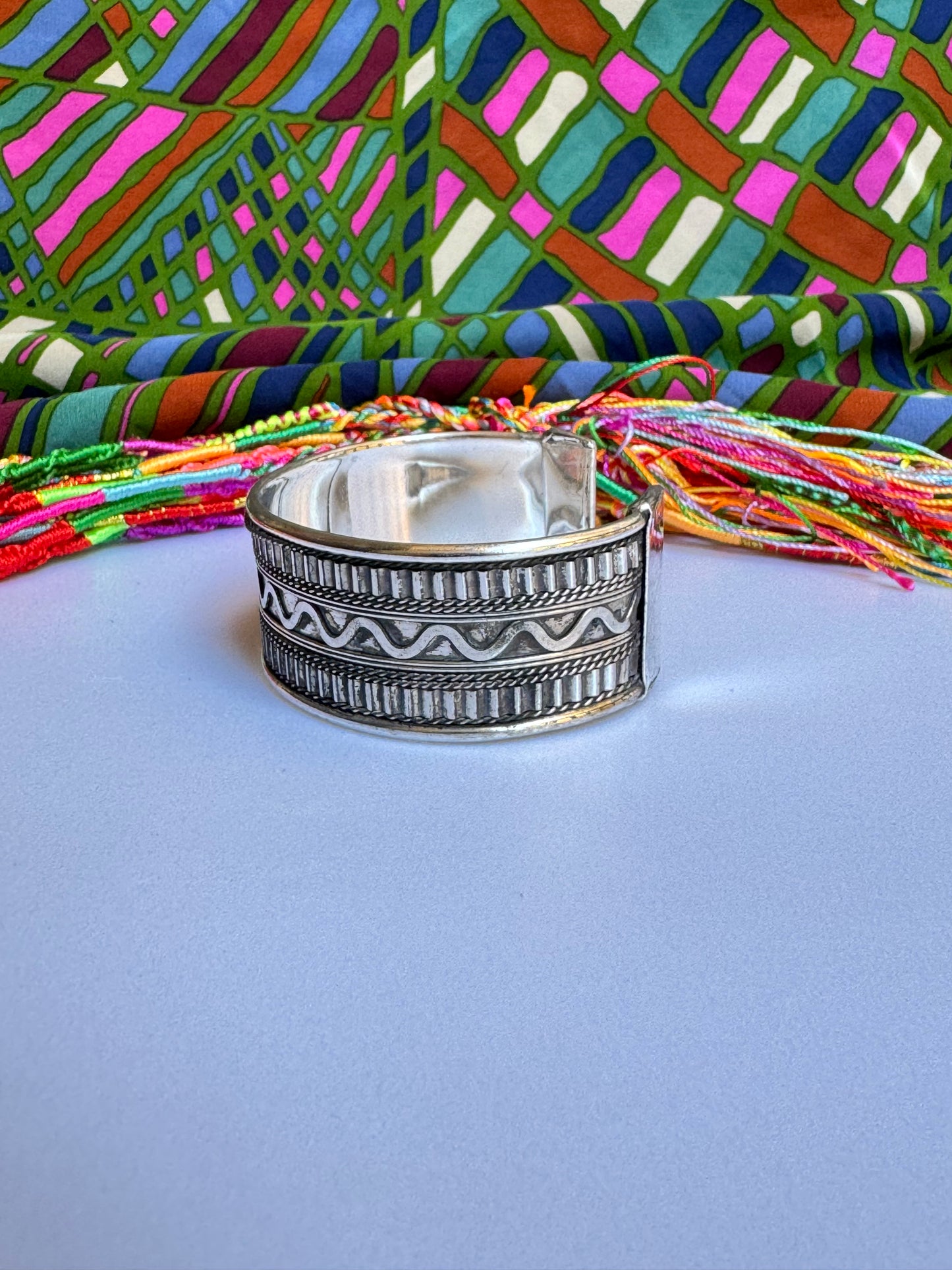 Silver bangle bracelet