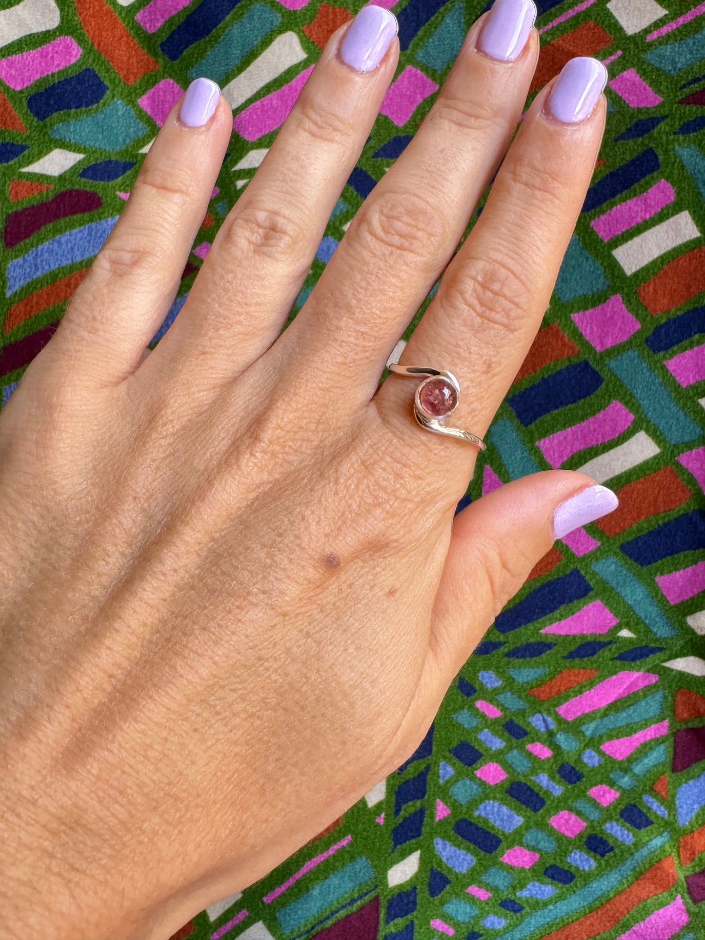 925 Silber Turmalin Ring Größe 22 - TA17