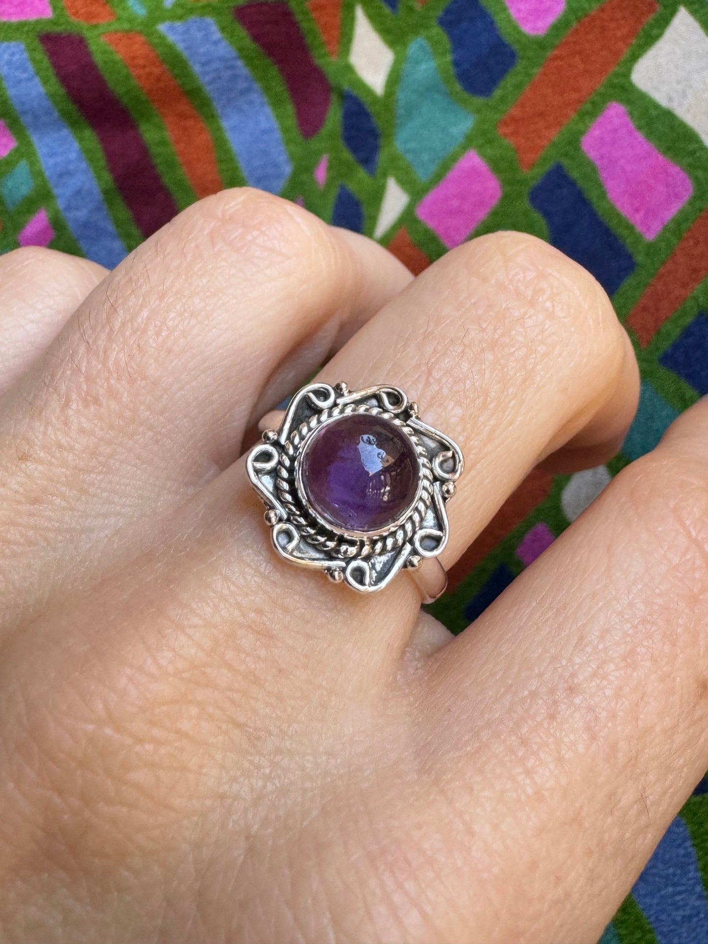 P81 Amethyst 925 Silberring