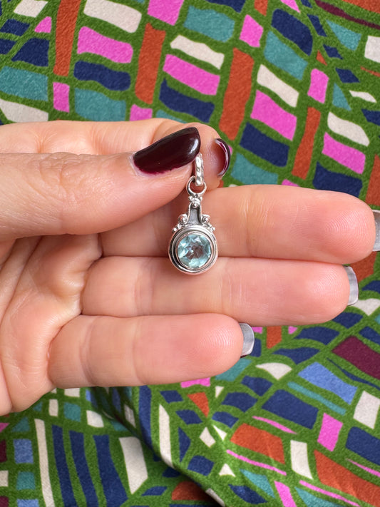 925 Silver Aquamarine Pendant C61