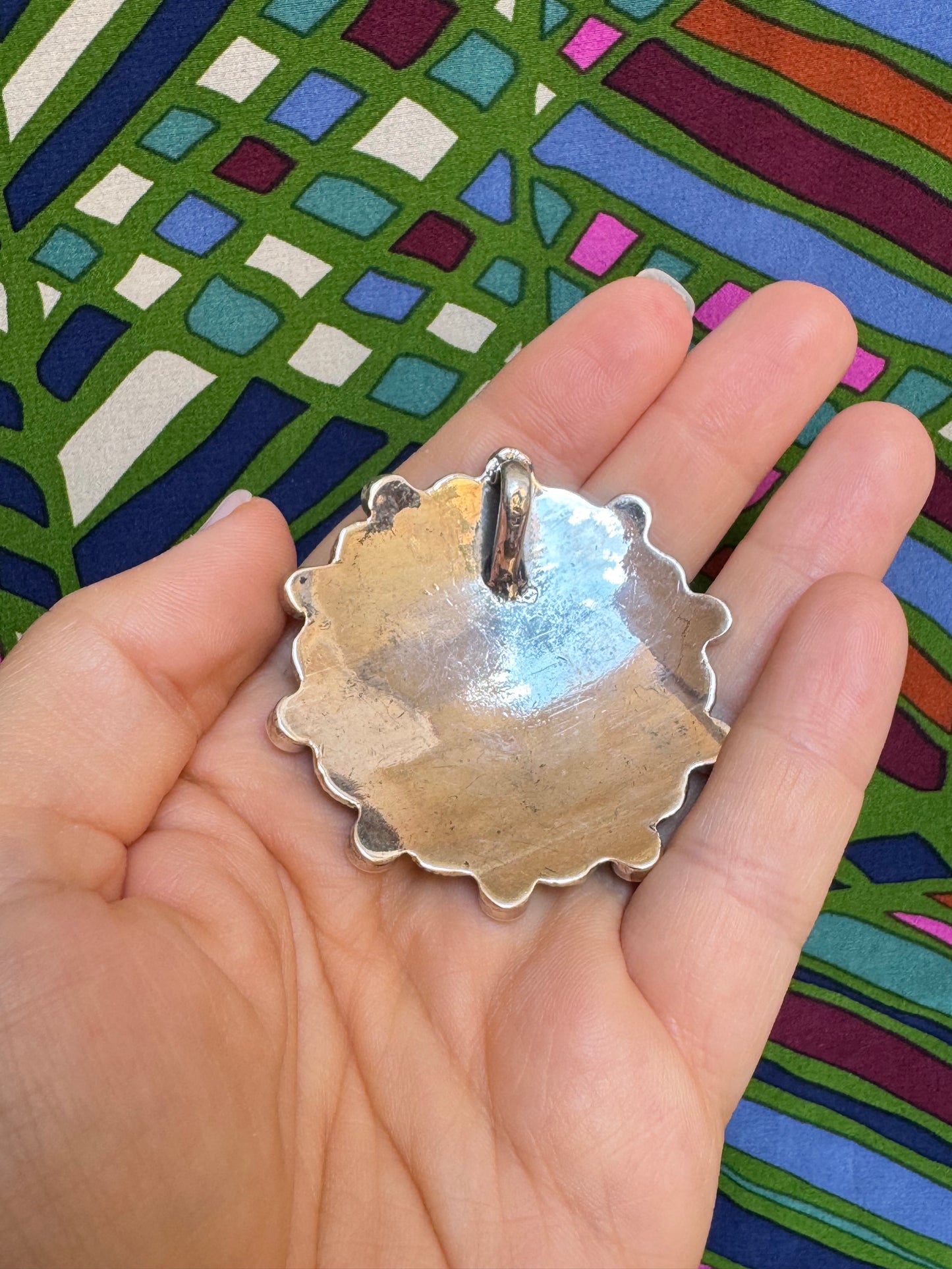 925 silver turquoise pendant F11