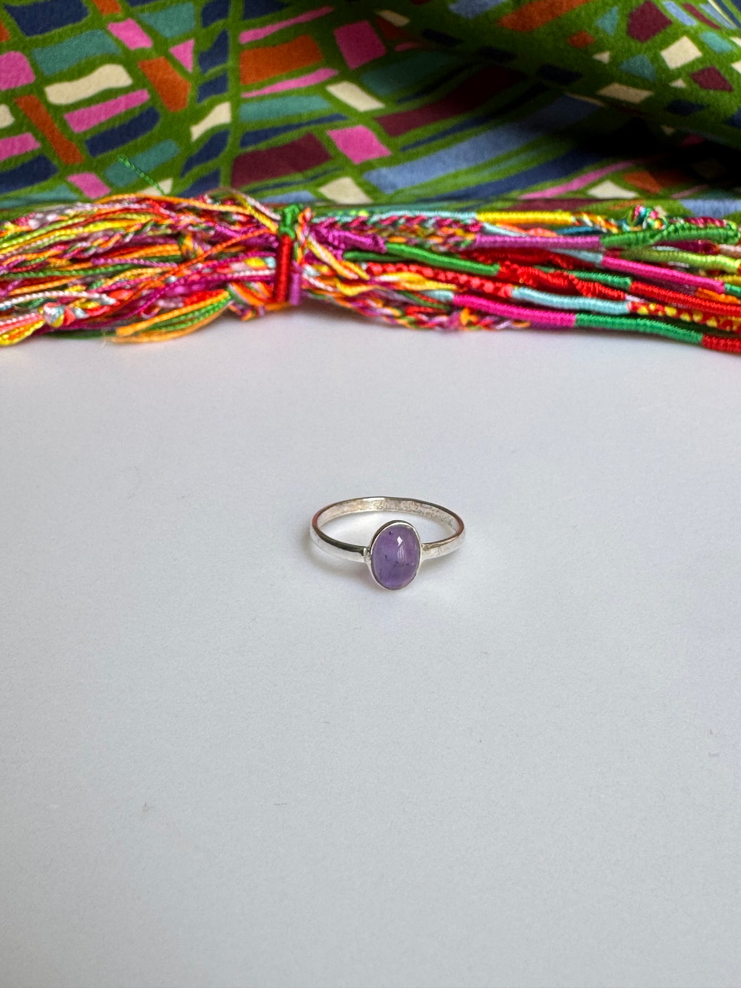 925 silver amethyst ring size 20/21 - 21A