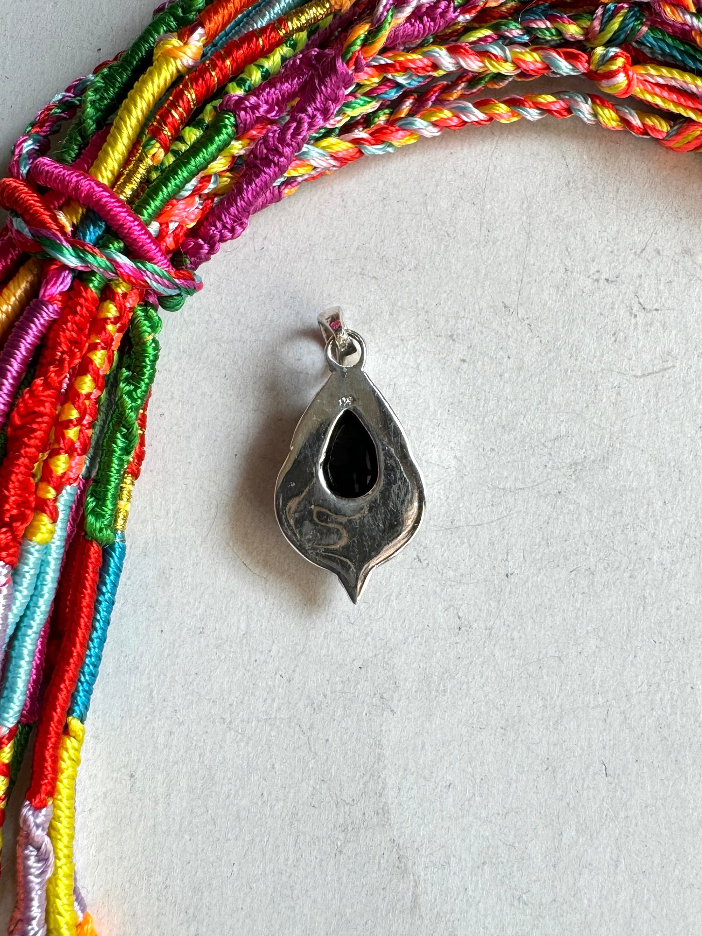 Black onyx 925 silver pendant