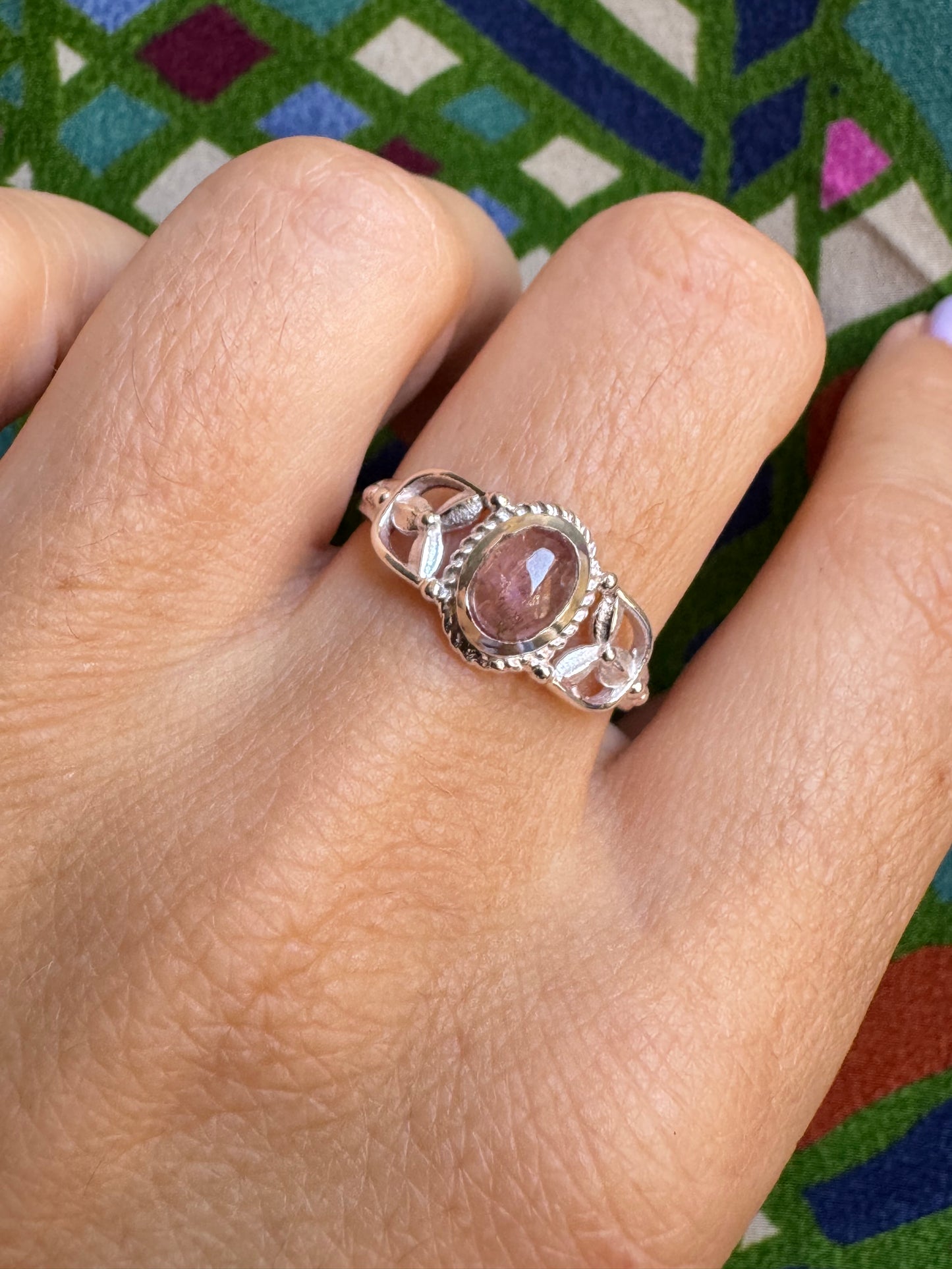 925 Silber Turmalin Ring Größe 19 - TA27