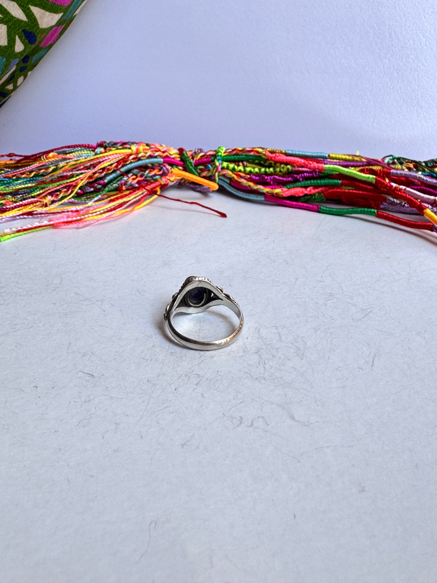 Anello argento 925 lapislazzuli misura 17 - 26um