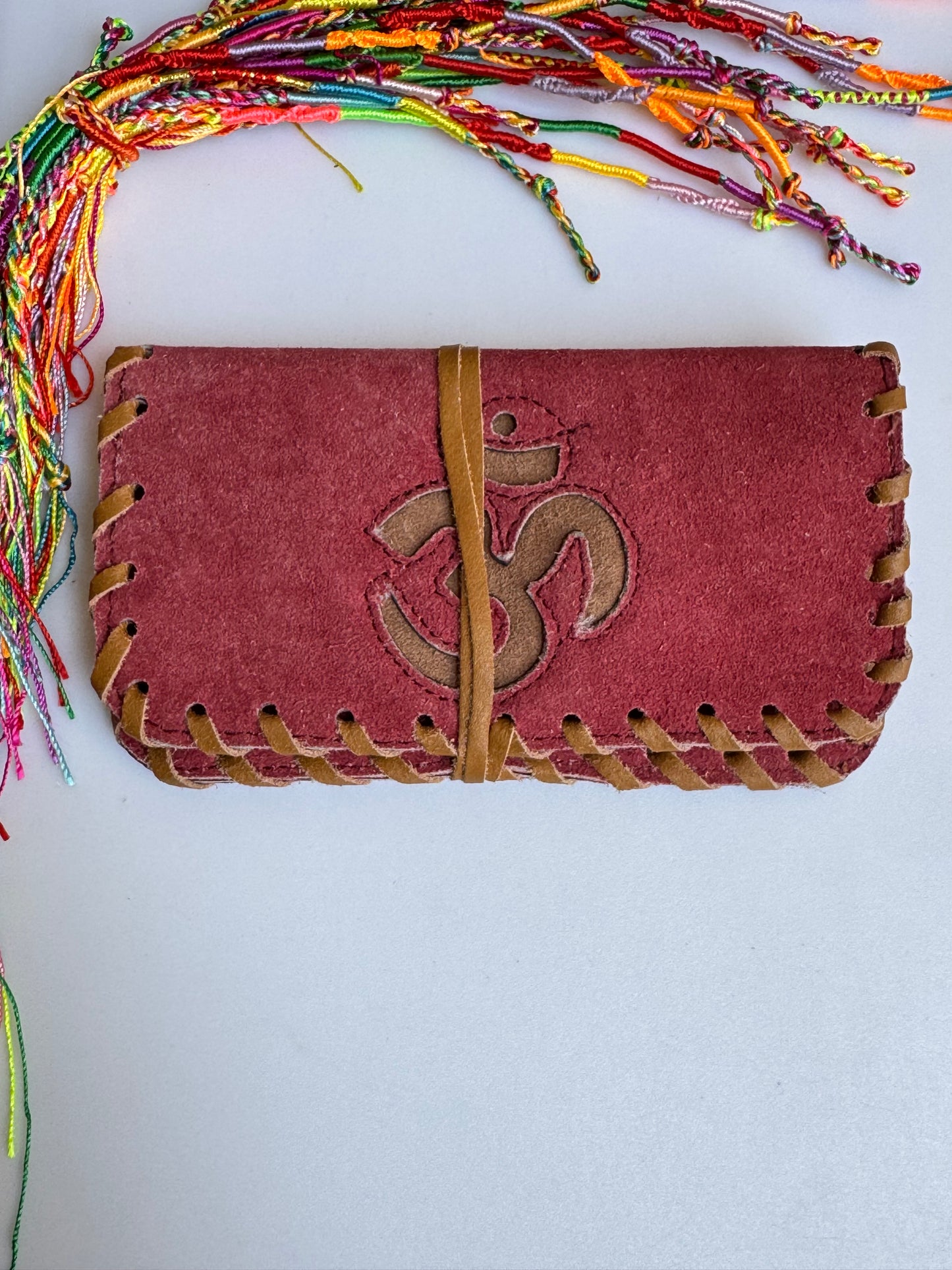 Porta tabacco in pelle 16x9 cm