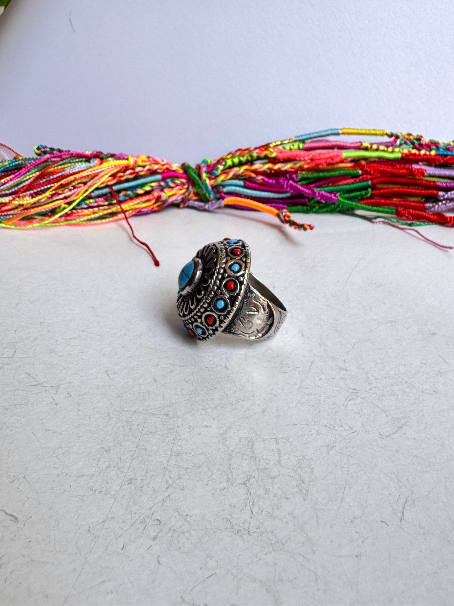 Anello vintage howlite misura 19