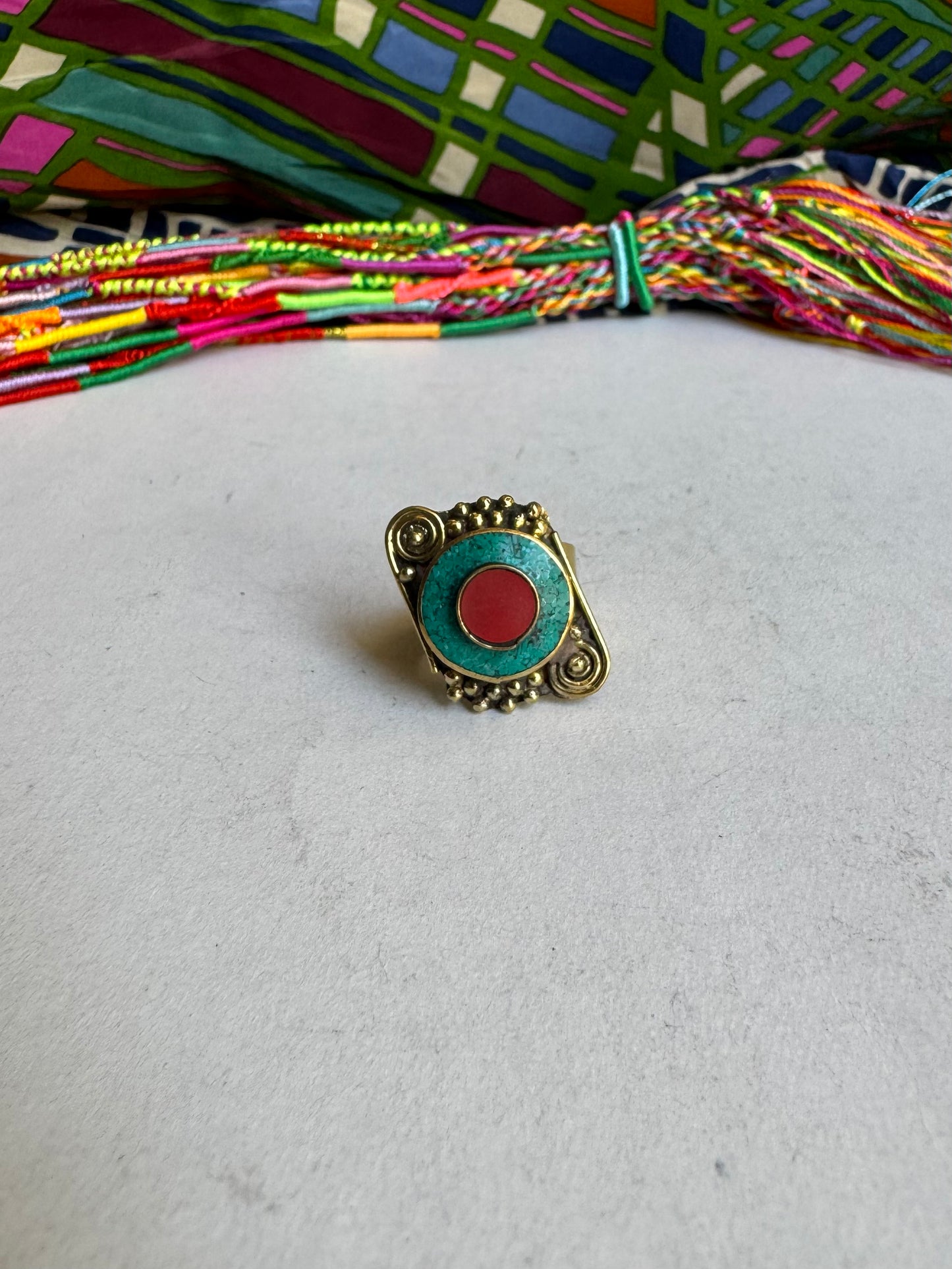 Nepalese mosaic ring