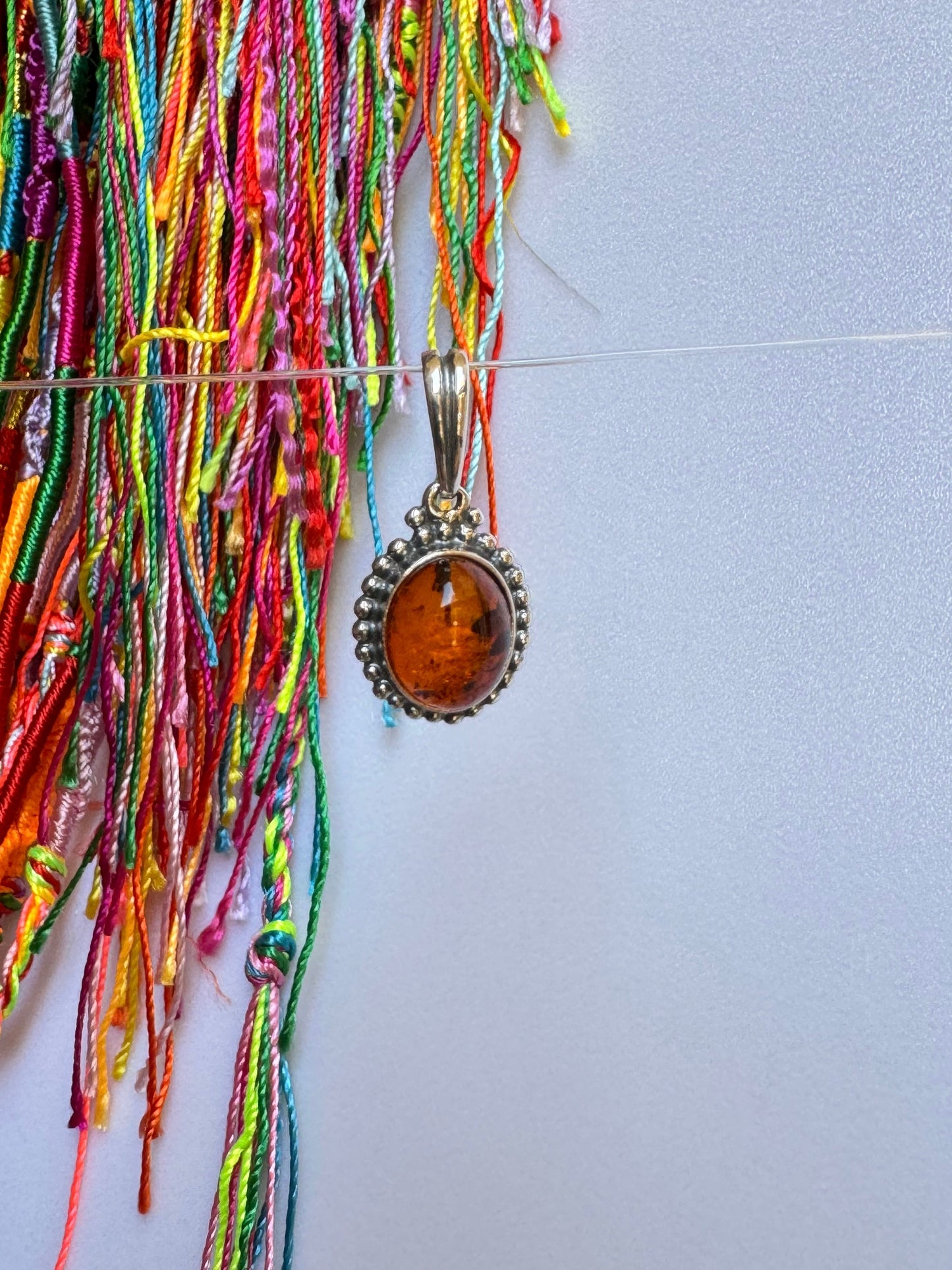 C20 amber 925 silver pendant