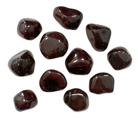 Red Garnet hard single tumbled mineral stone