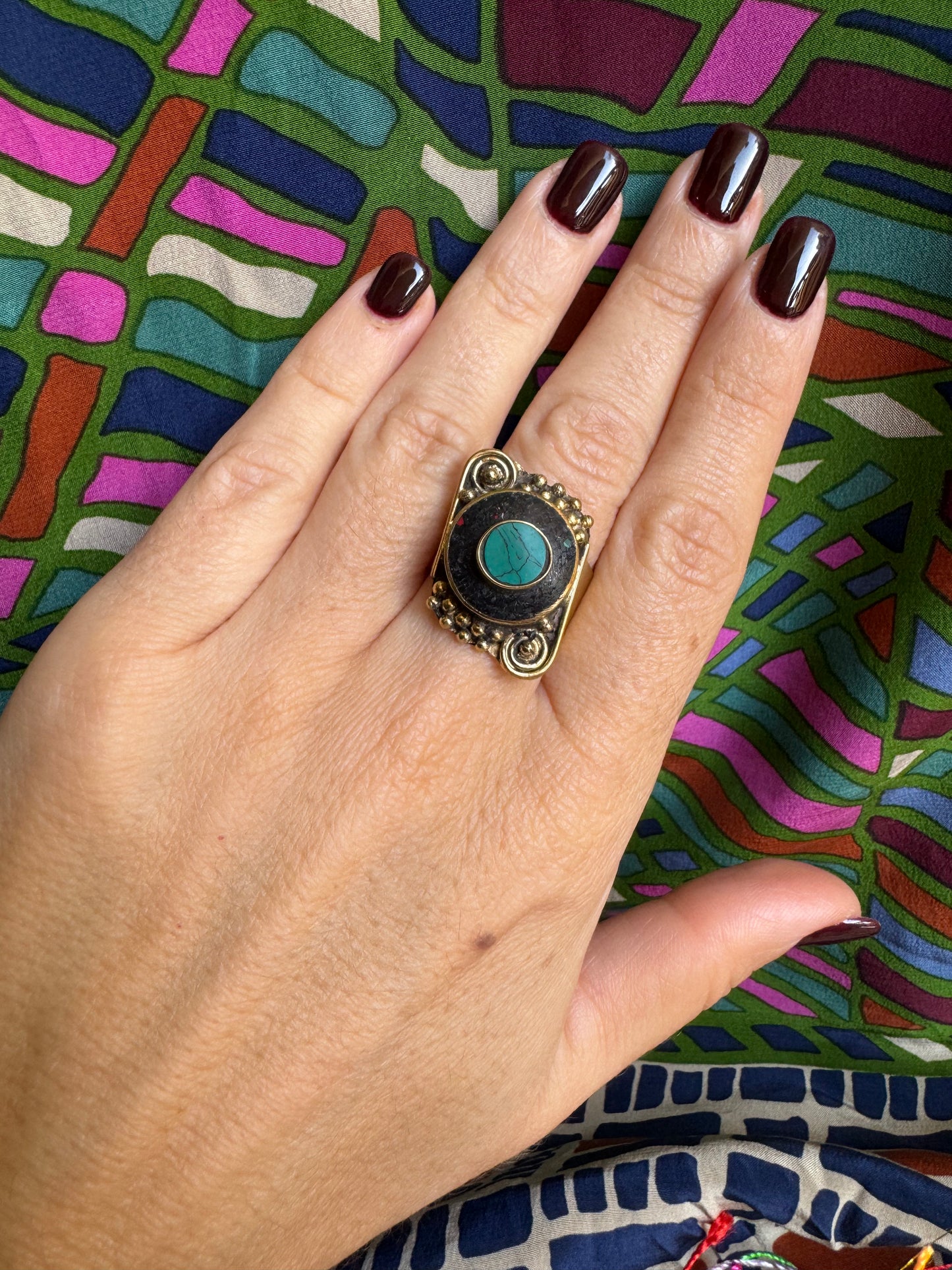 Nepalese mosaic ring